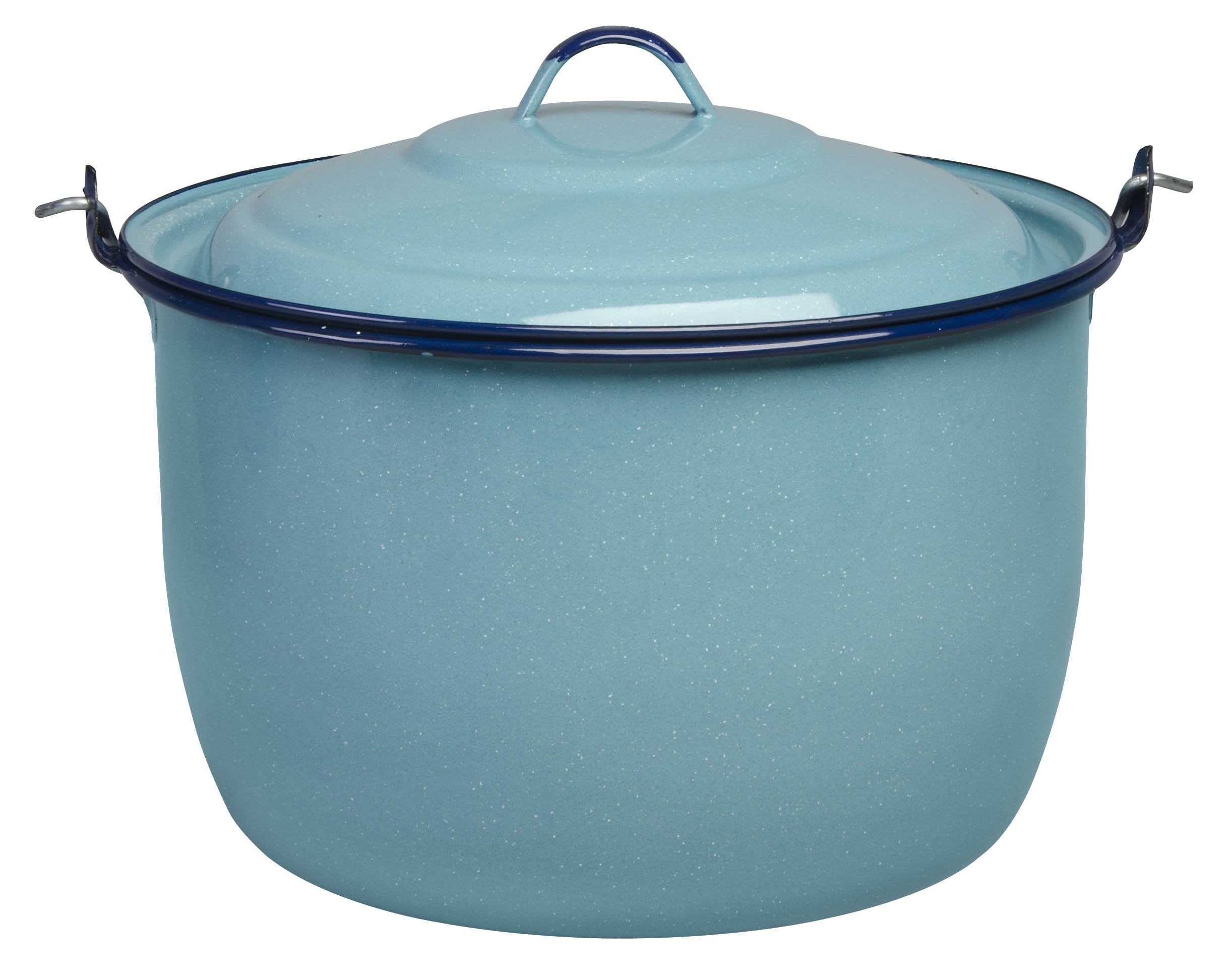 Cinsa Authentic Hispanic Convex Kettle With Lid None, 8 Quart, Turquoise Blue