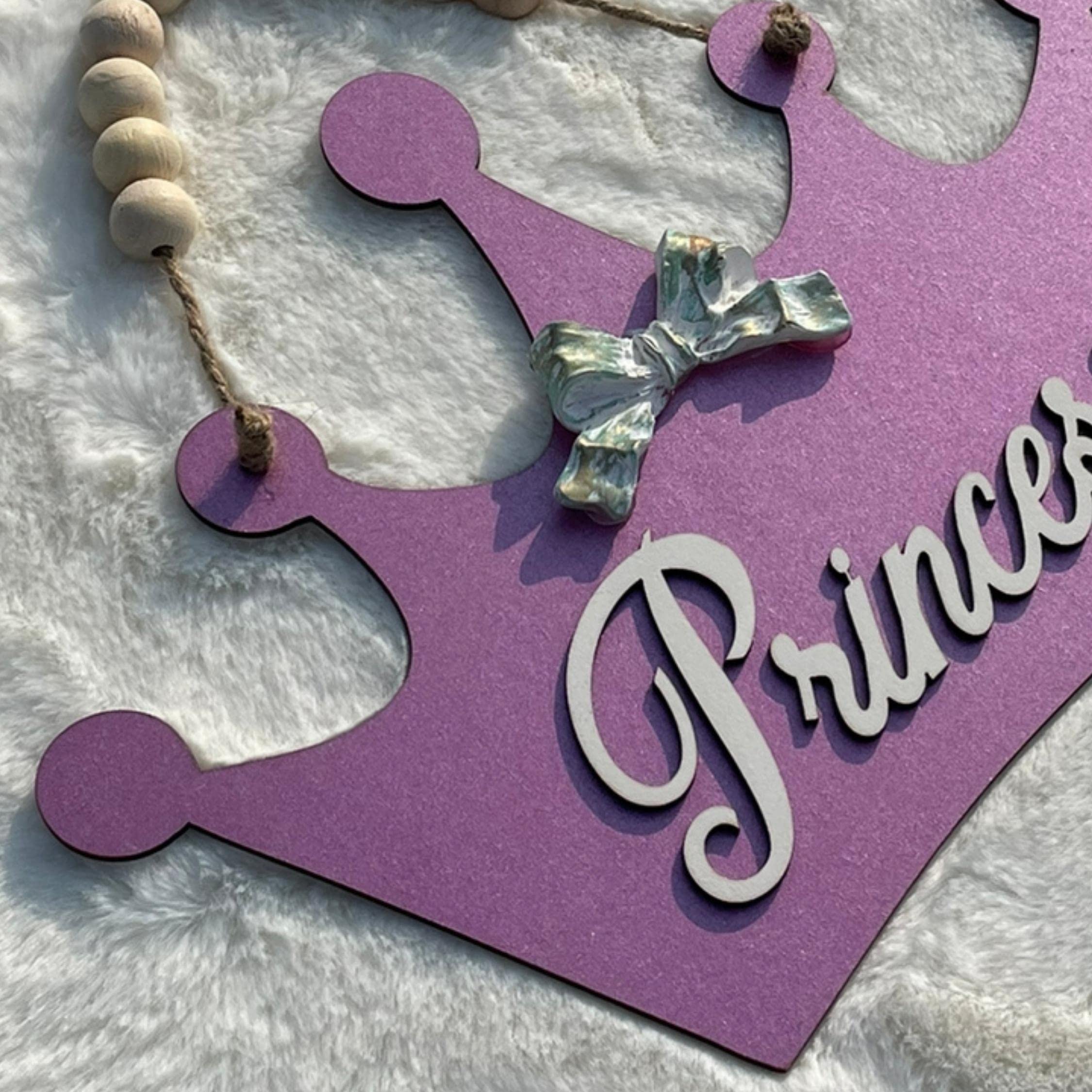 Chalk My Theme Princess Crown Wooden Wall Door Or Wall Hanging Art For Girls Room Decoration Item| Kids Room Decor | Gift For Gi