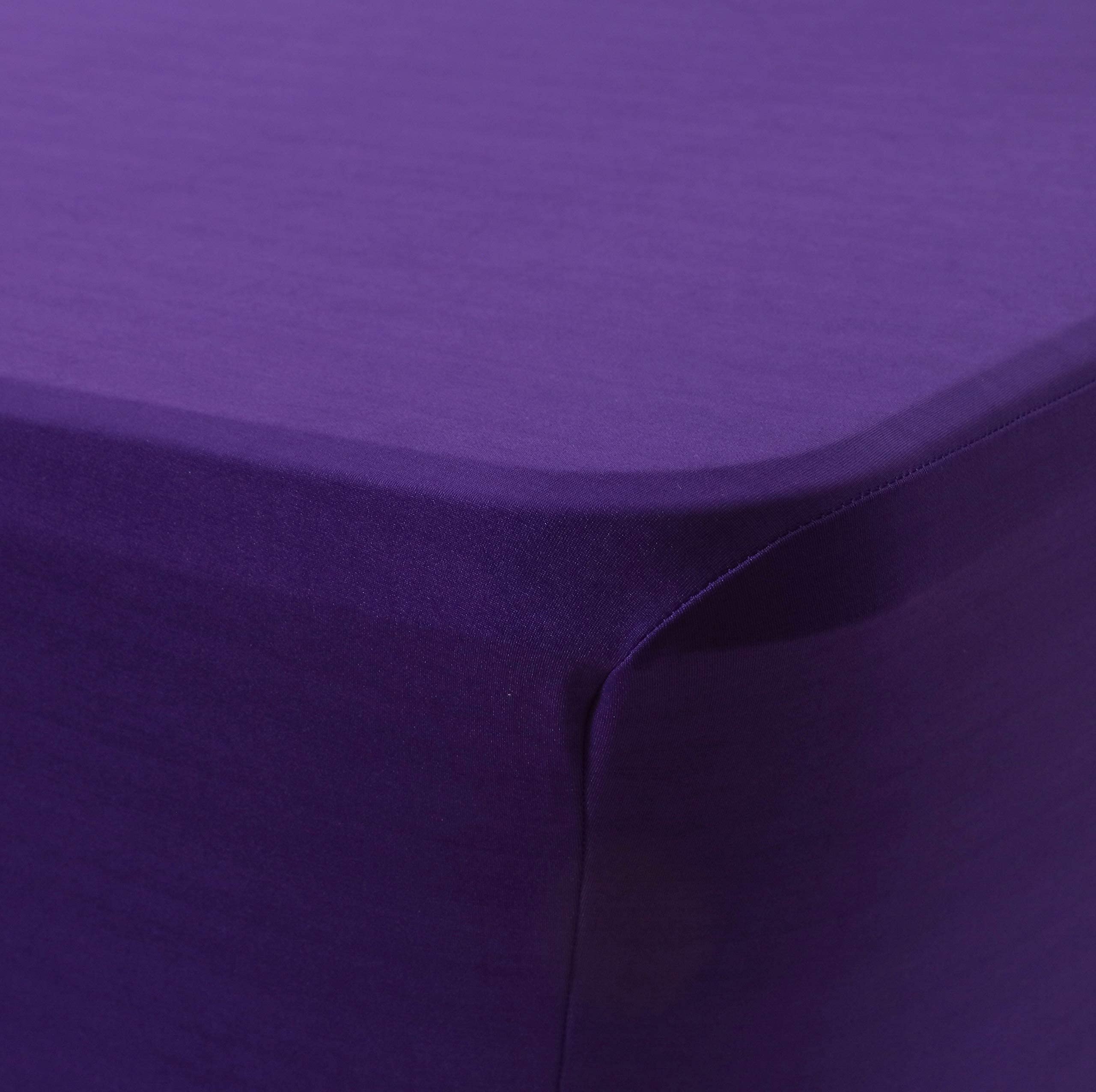 Obstal 6Ft Spandex Table Cover For Standard Folding Tables - 2 Pack- Rectangular Fitted Tablecloth For Halloween Party Holiday D