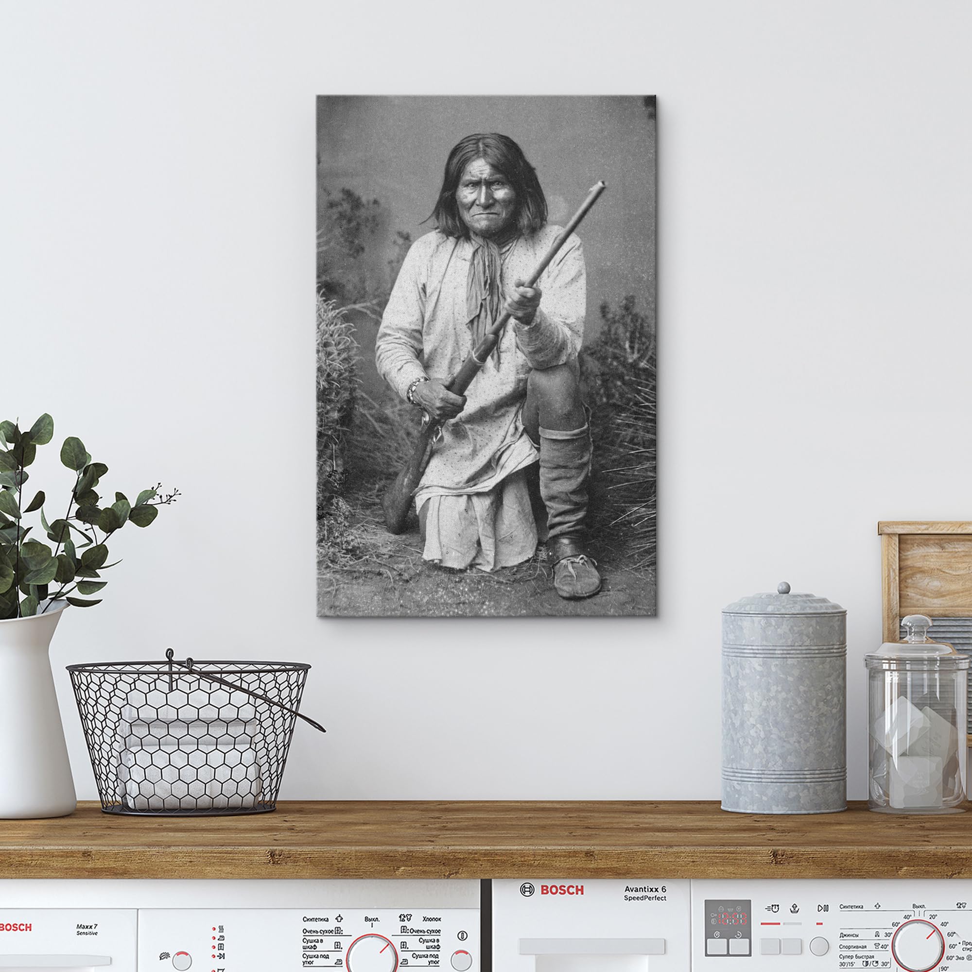 Wall26 Canvas Print Wall Art Portrait Of Goyaale Geronimo People Pop Culture Historical Realism Famous Closeup Colorful Multicol