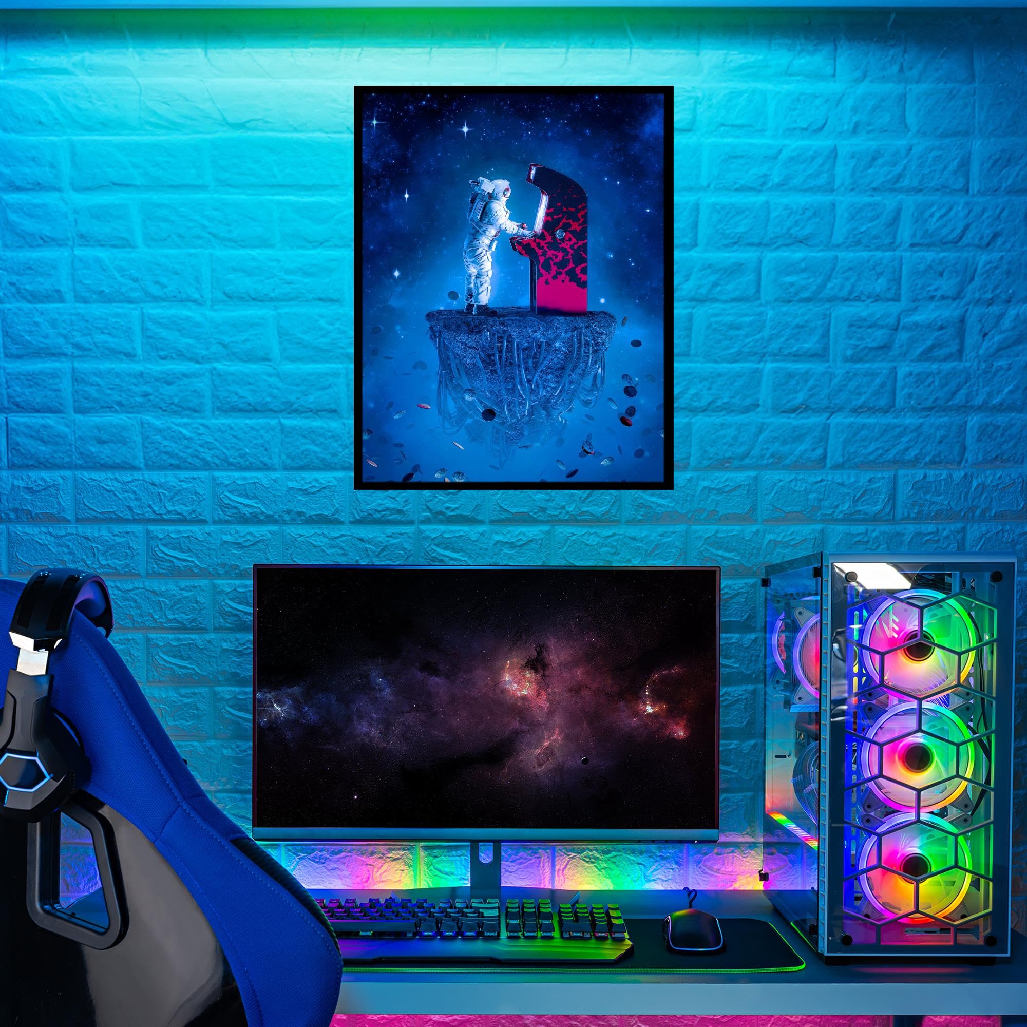 Insire Gaming Posters, Wall Art, Astronaut Poster, Poster For Wall, Gaming - Unframed (11X14)