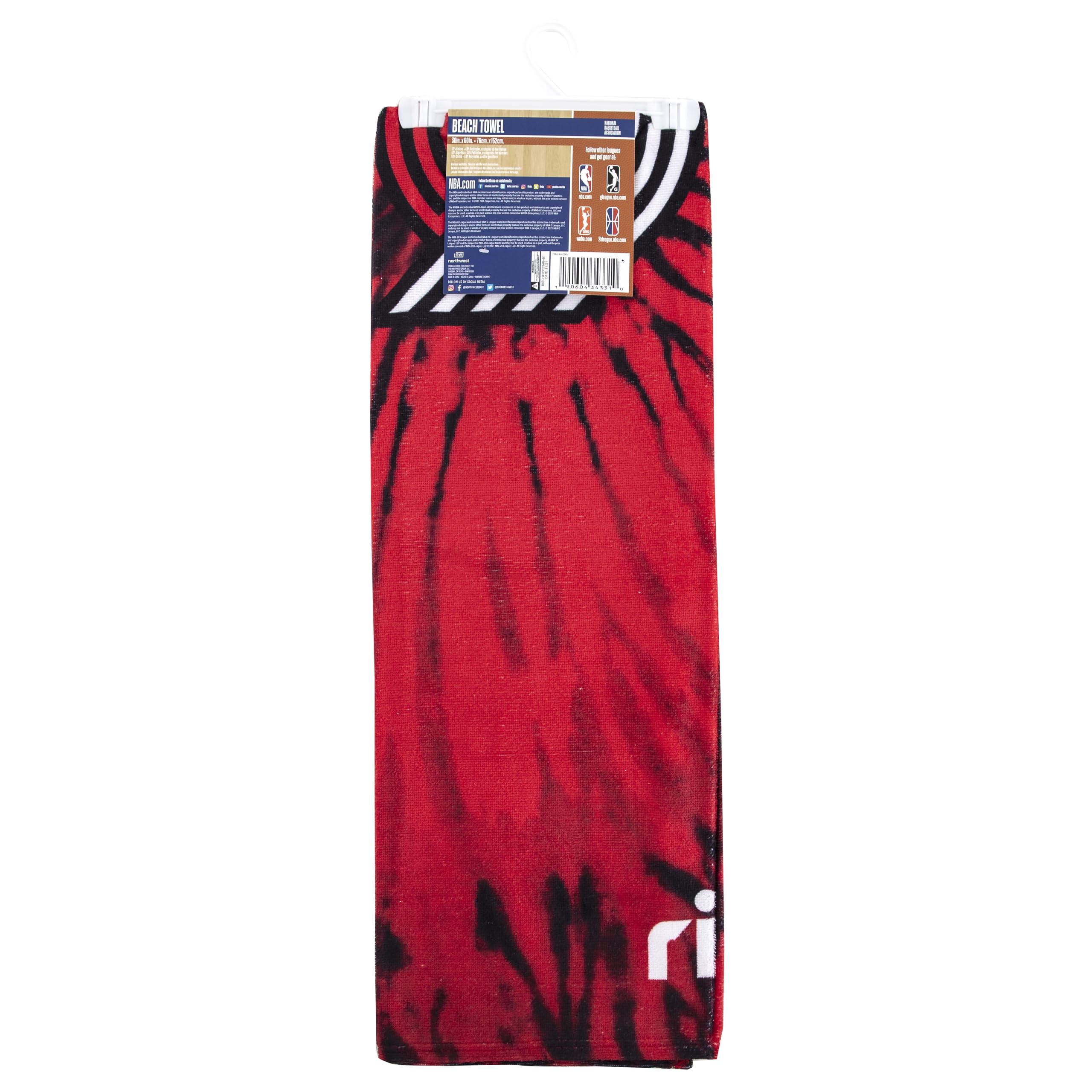Northwest Nba Portland Trailblazers Beach Towel 30'' X 60'', Psychedelic