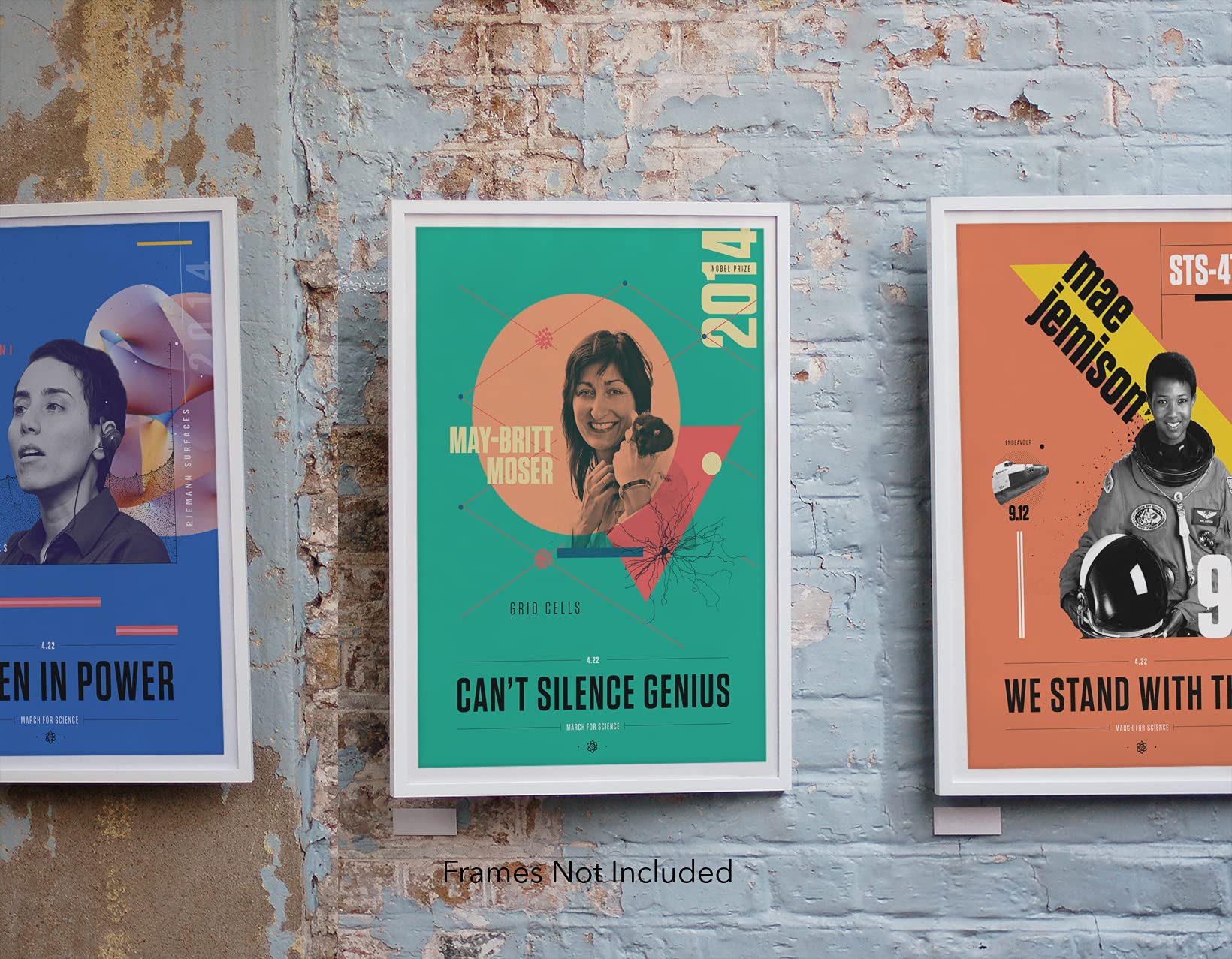 Set Of Six (6) Nasa Prints Mighty Women In Science Education Motivational Poster Set - Each Measure 16 Inches X 24 Inches (406Mm