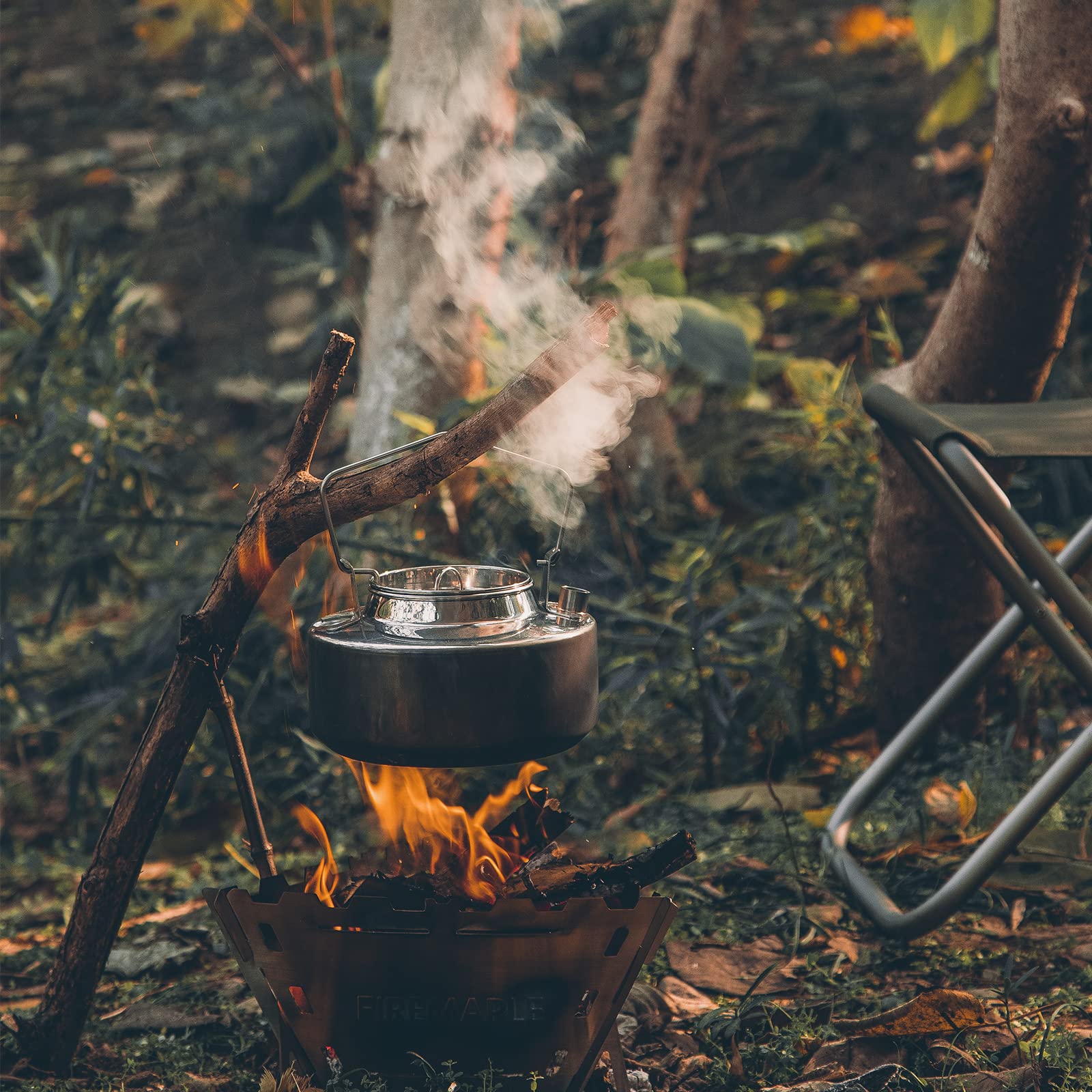 Fire-Maple Antarcti 1.5L Kettle | Portable SUS304 Stainless Steel Bushcraft Gear | Durable Open Fire Pot