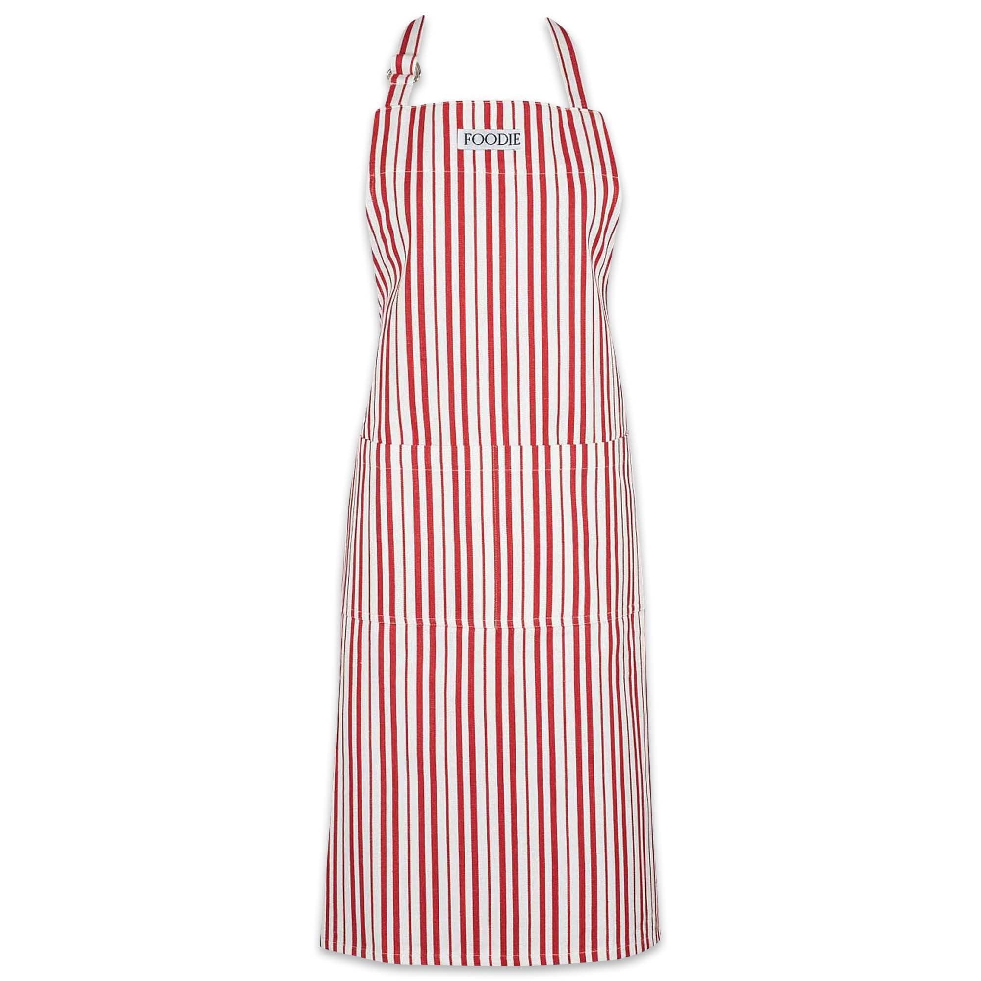 DII Kitchen Collection, Gourmet Chef, Apron, Striped Tomato