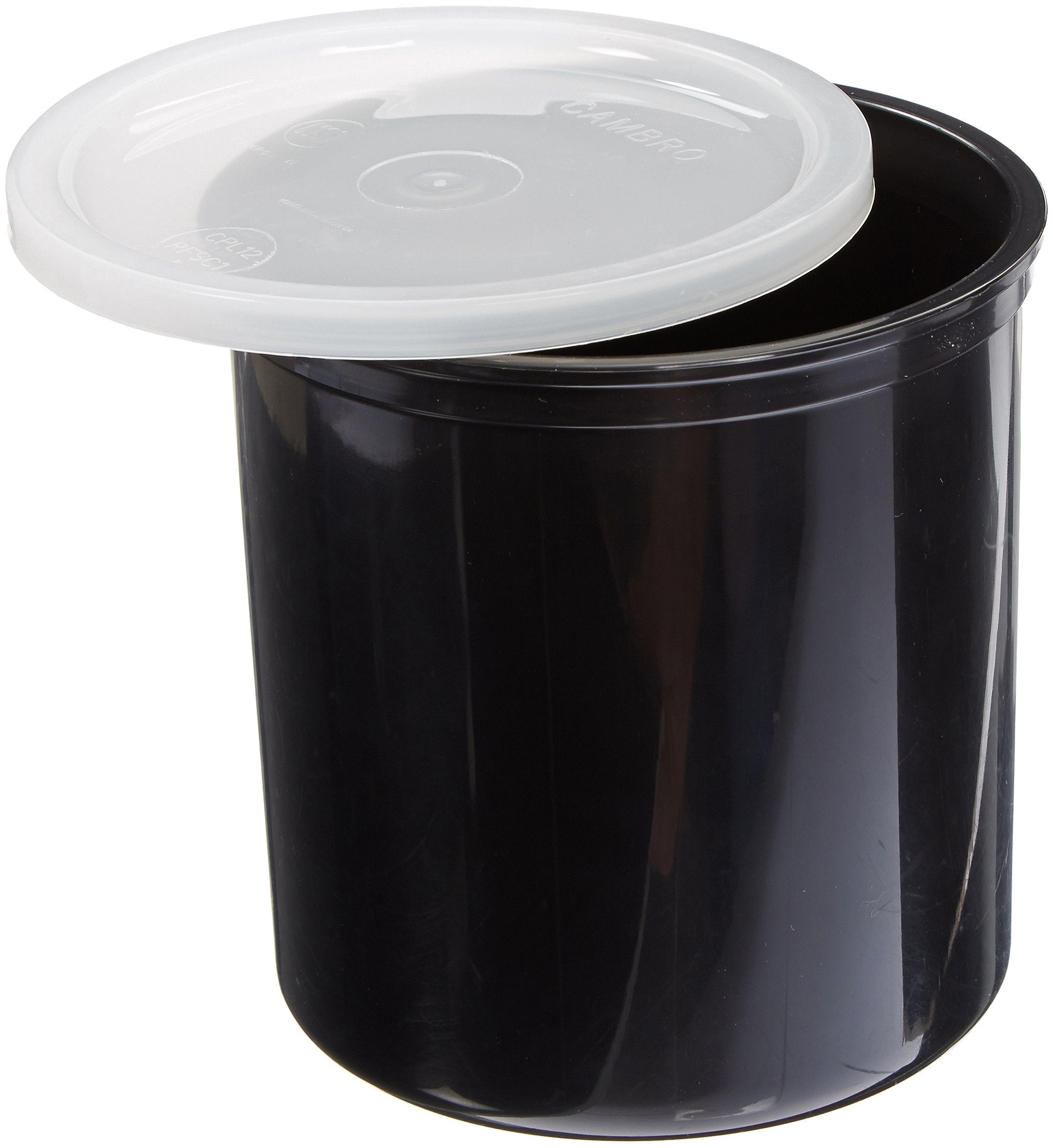 Cambro Cp12 1.2 Qt Capacity, 5-3/16'' Height, Black Plastic Solid Crock, Pack Of 1
