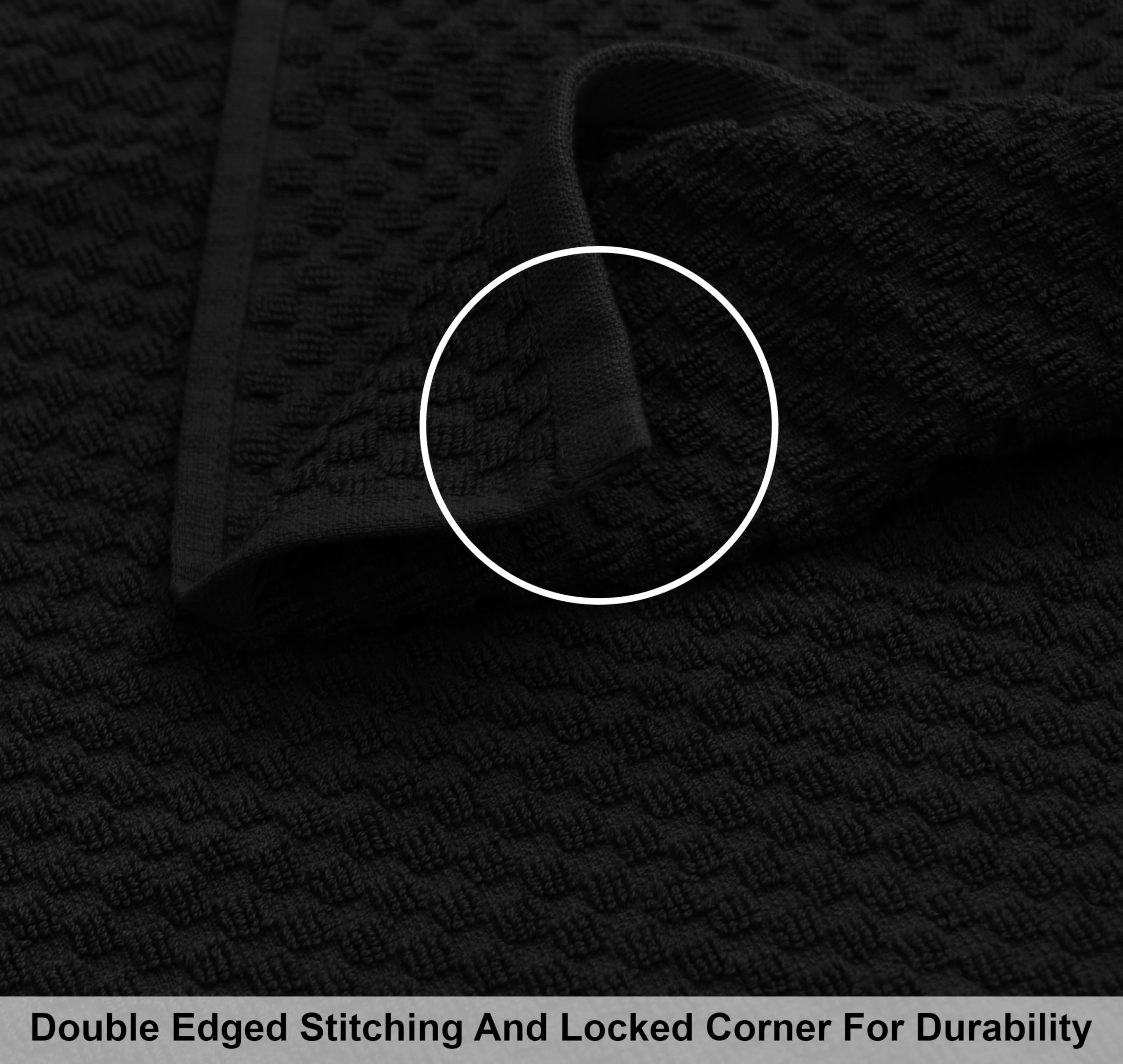 Cotton Craft Waffle 6 Piece Towel Set - 100% Cotton - 2 Oversized Luxury Euro Spa Waffle Weave Large Bath Towels, 2 Hand Towels,