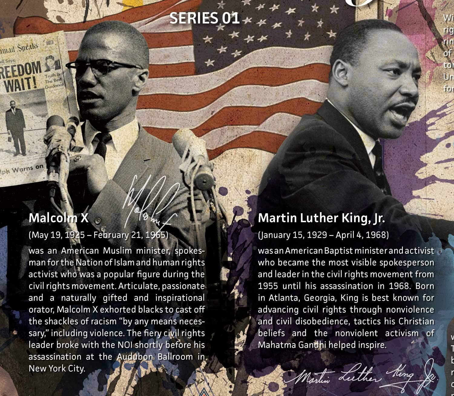 777 Tri-Seven Entertainment Famous Black History People Poster Series 01  24x18  Multicolor