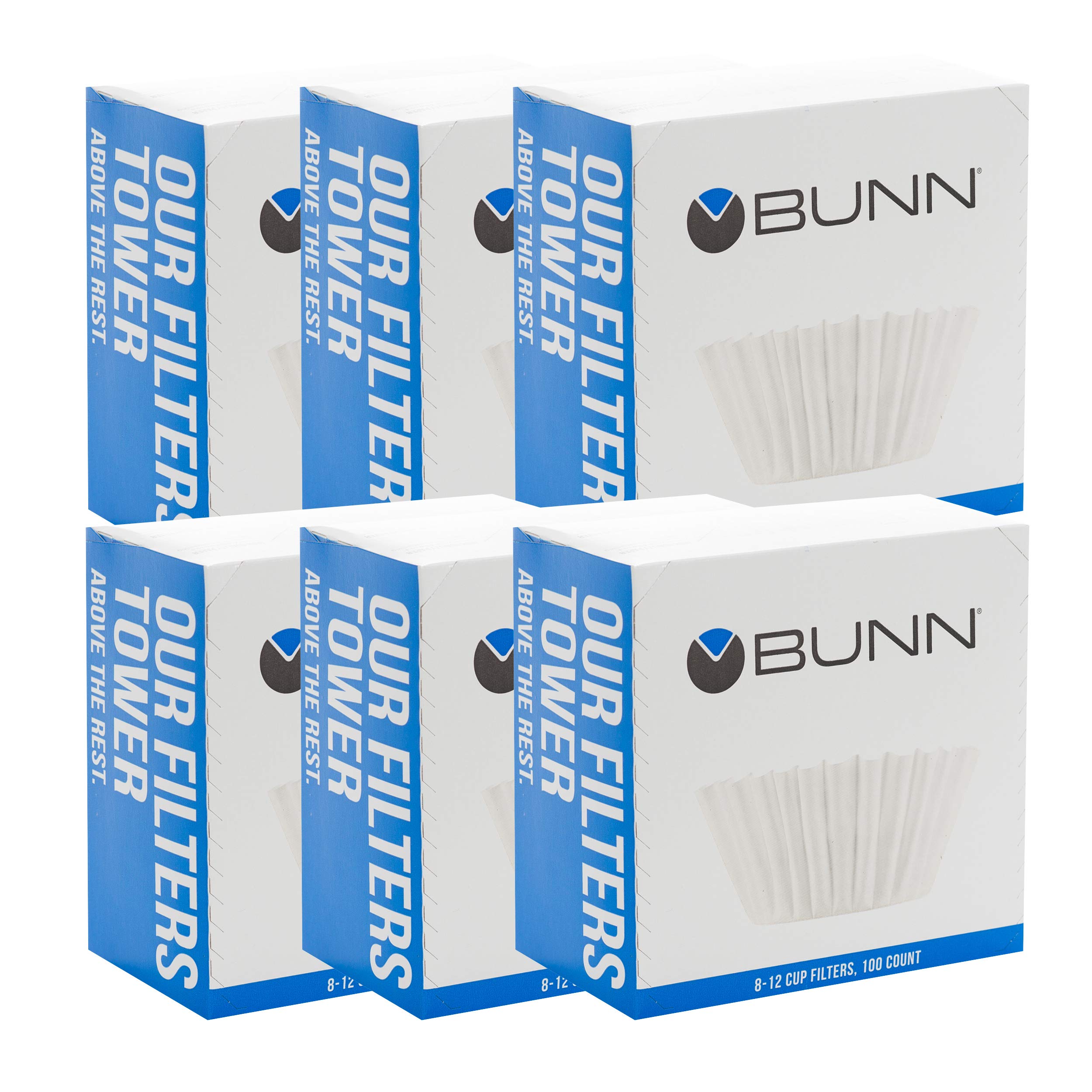 Bunn 8-12 Cup Coffee Filters, 6 Each, 100Ct