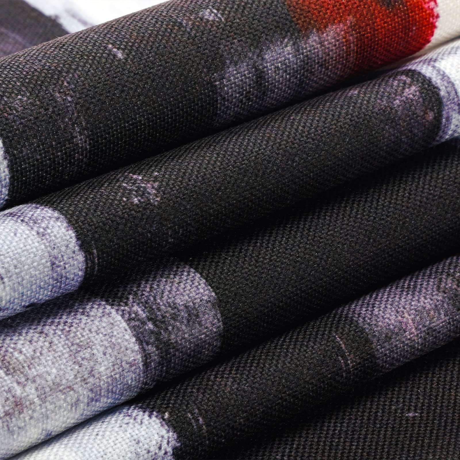 Modern Burlap Table Runner,Abstract Red And Black Art Table Runners For Table Dresser Runner Farmhouse Style For Dinner Party Ho