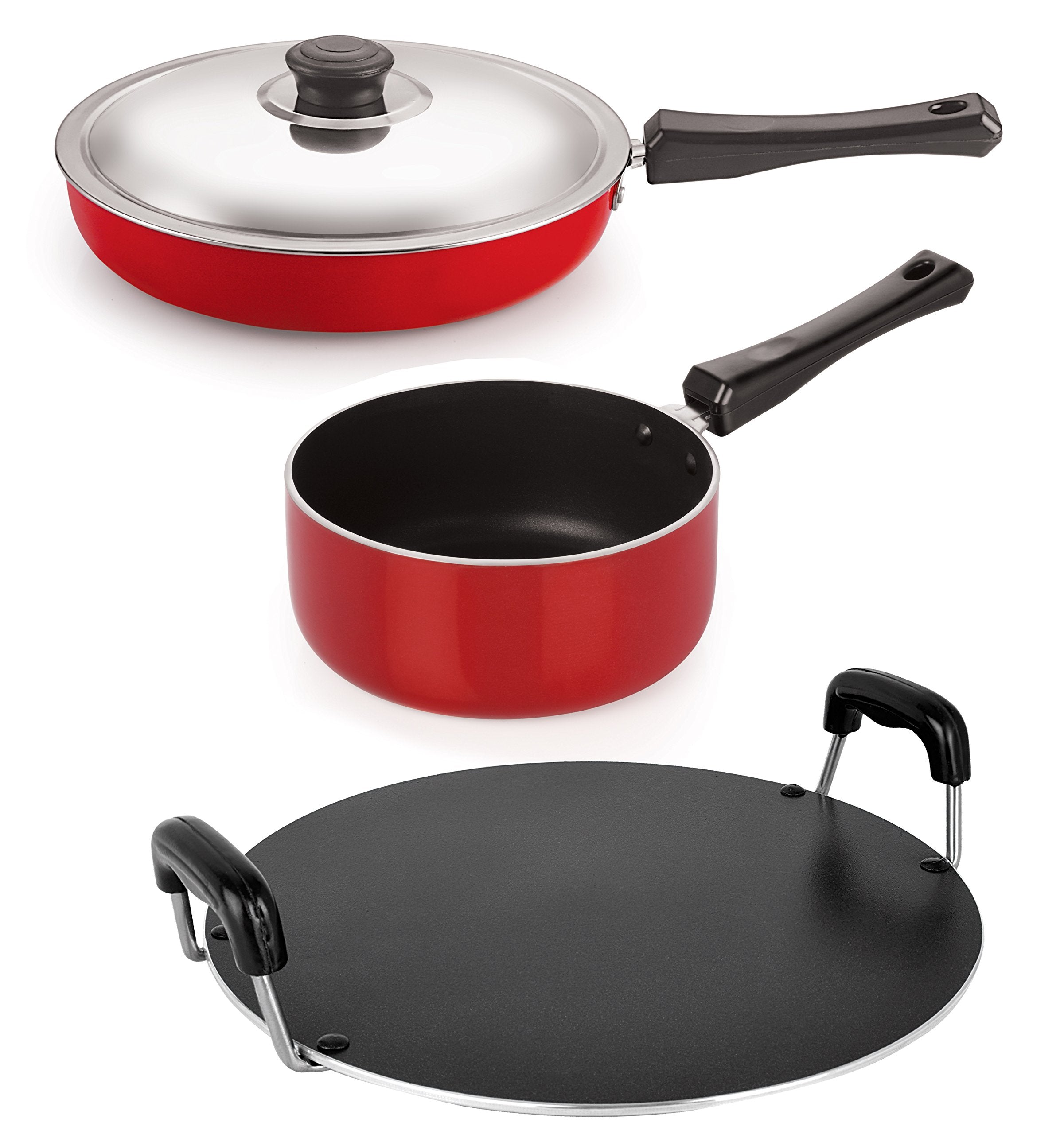 Nirlon 3 Piece Gas Compatible Cookware Combo Set