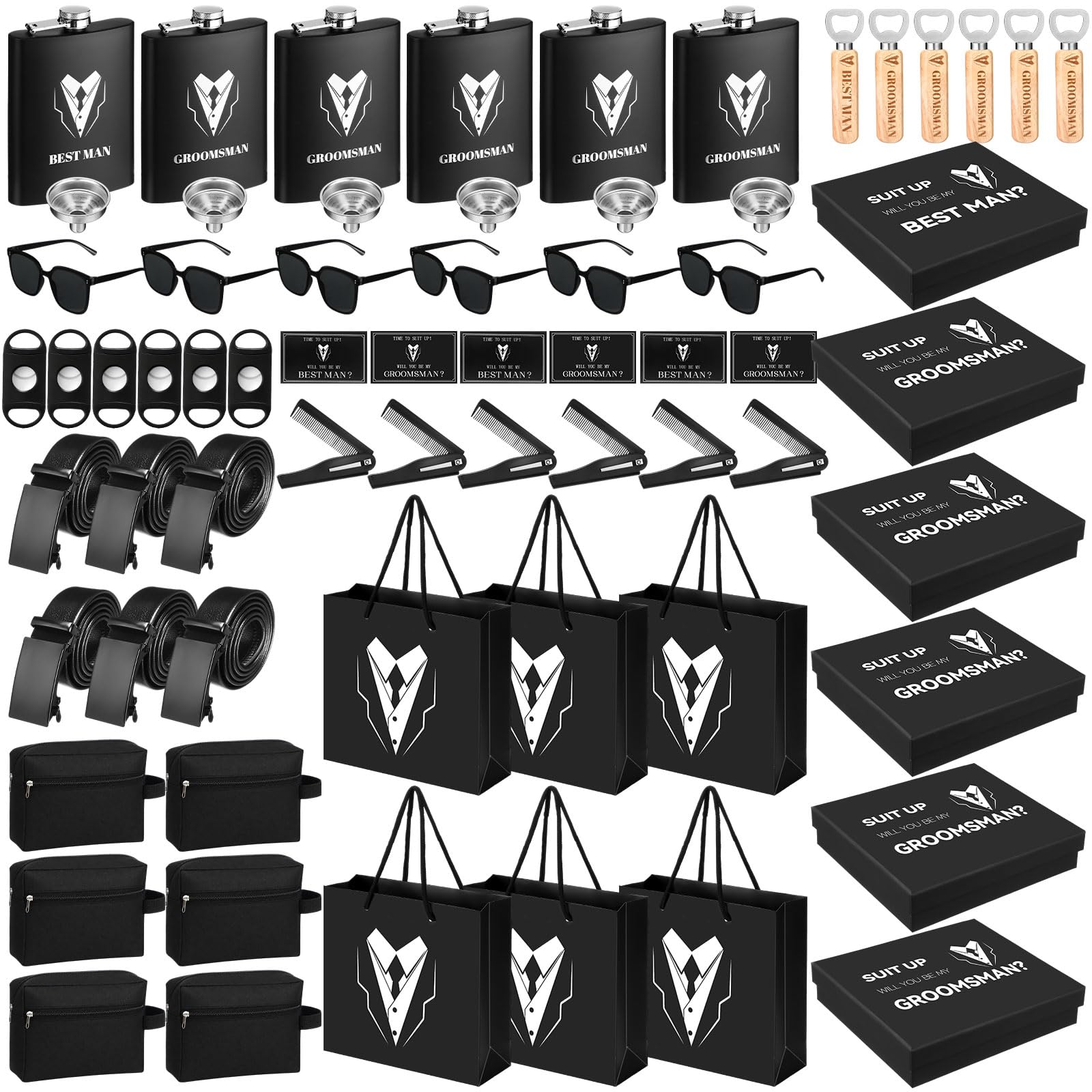 Layhit 60 Pcs Groomsmen Gifts Set