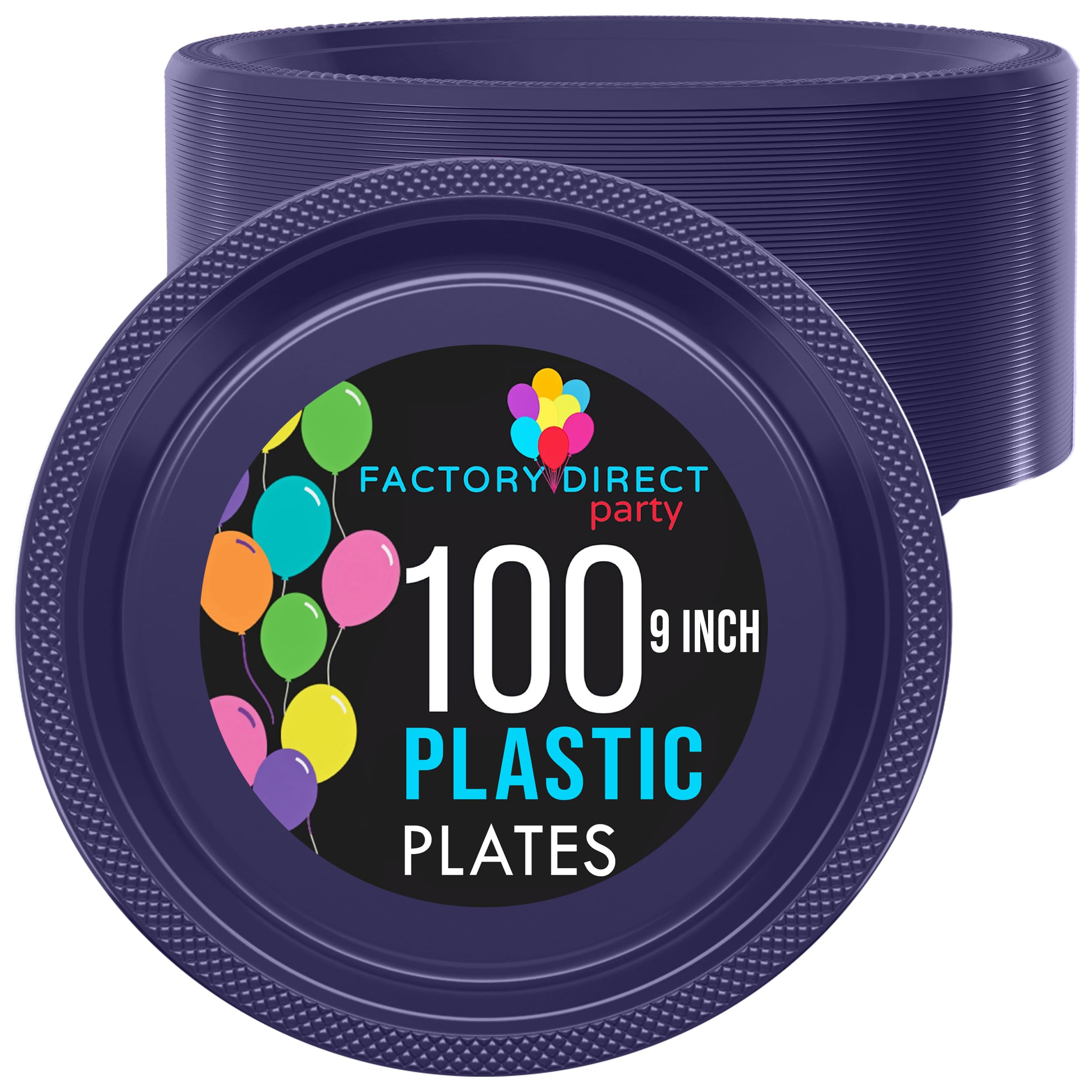Exquisite Navy Plastic Plates For Party 9 Navy Disposable Plates For Party Supplies 100 Pcs Disposable Dinner Plate Heavy Duty
