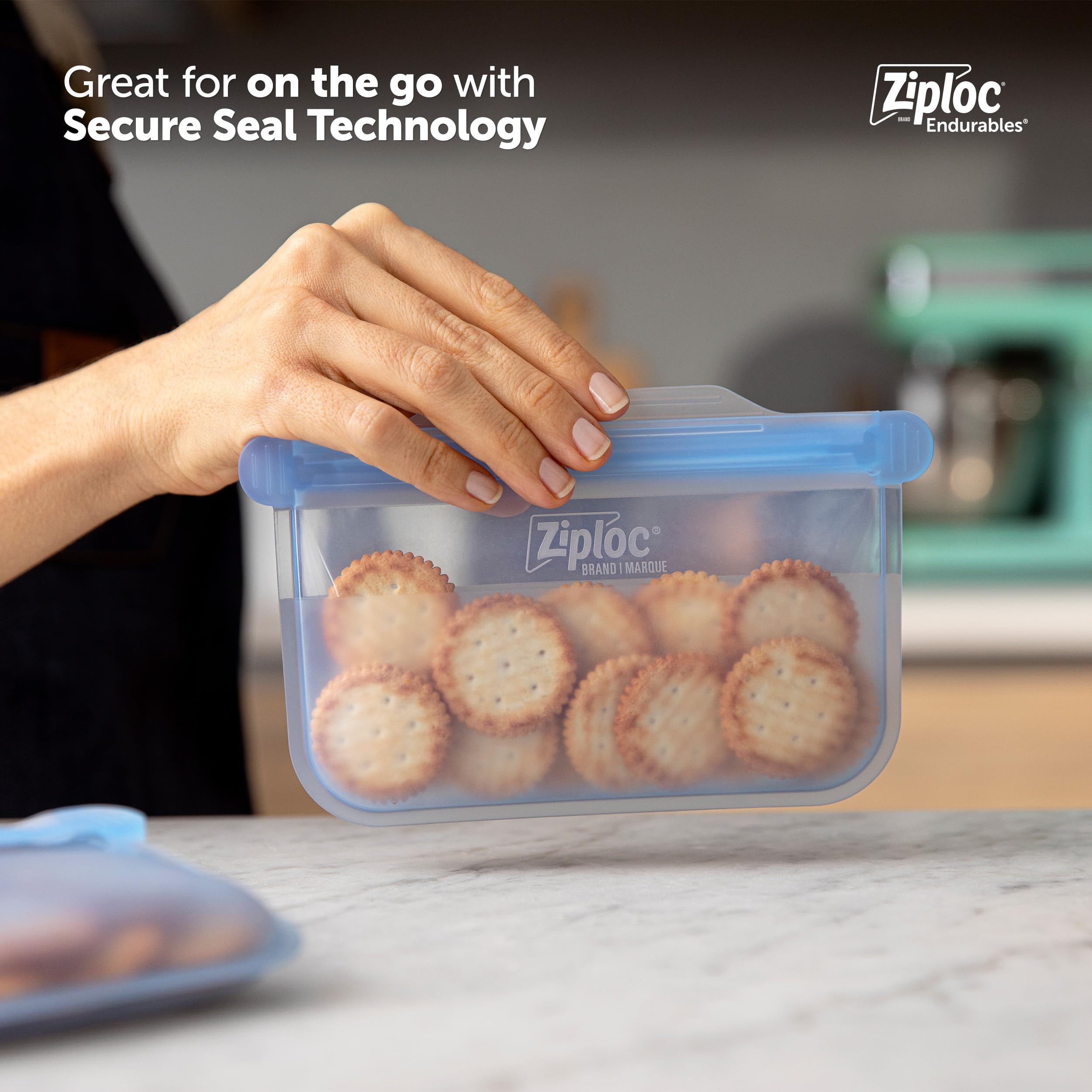 Ziploc Endurables Pouch And Containers Variety Pack, Reusable Silicone Bags And Food Storage Meal Prep Containers For Freezer, O