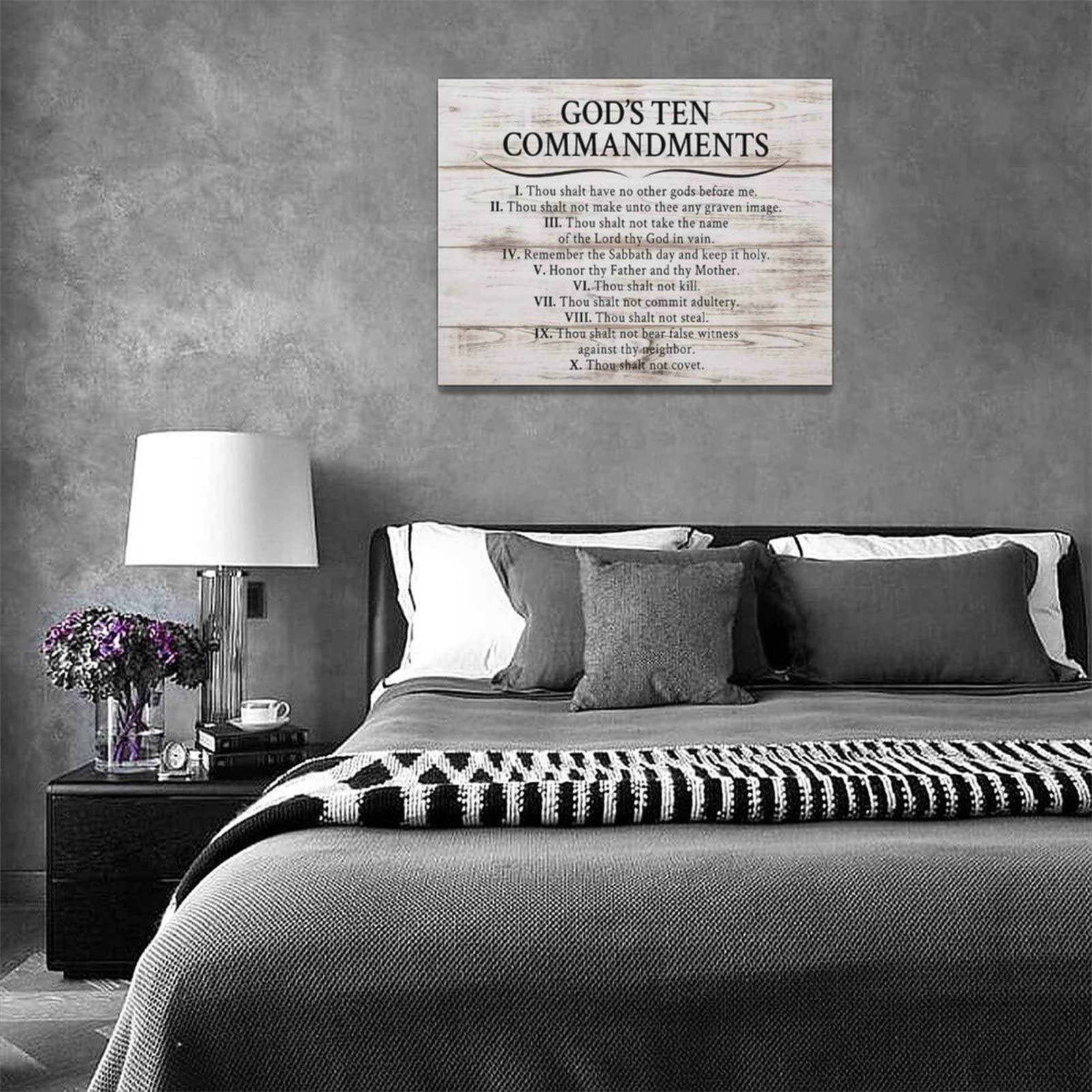 Ten Commandments Wall Decor 10 Commandments Wall Art Christian Scriptures Canvas Prints Bible Verse Pictures Painting Modern Art