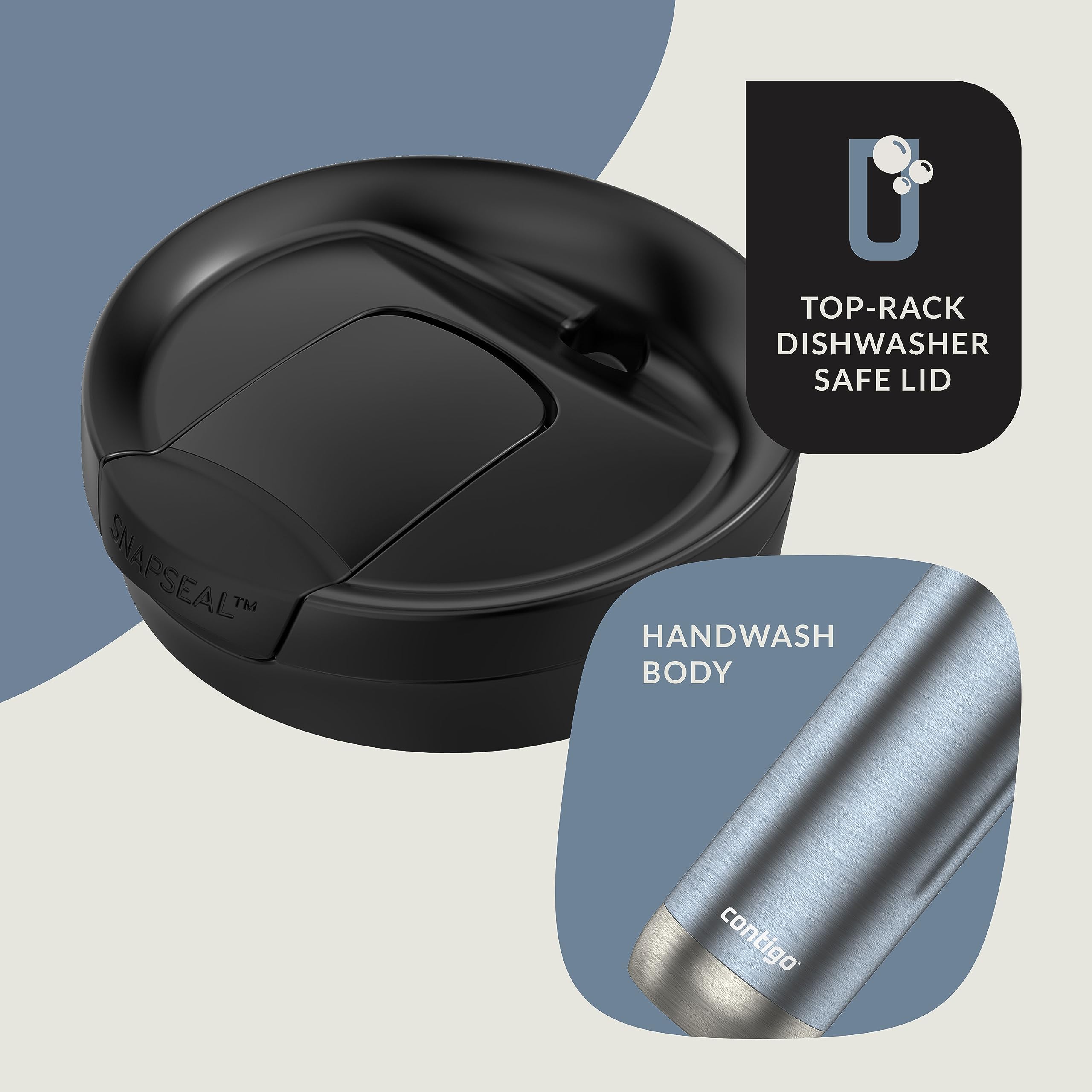 Contigo Superior 2.0 Leak-Proof Insulated Stainless Steel Travel Mug With Handle, 20Oz., Dark Ice