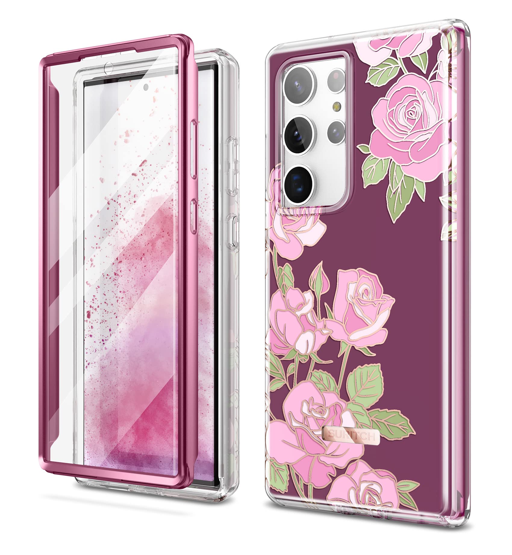 Suritch For Samsung Galaxy S23 Ultra Case, Built-In Screen Protector] Dual-Layer Protection ] Full Protection Shockproof Rugged