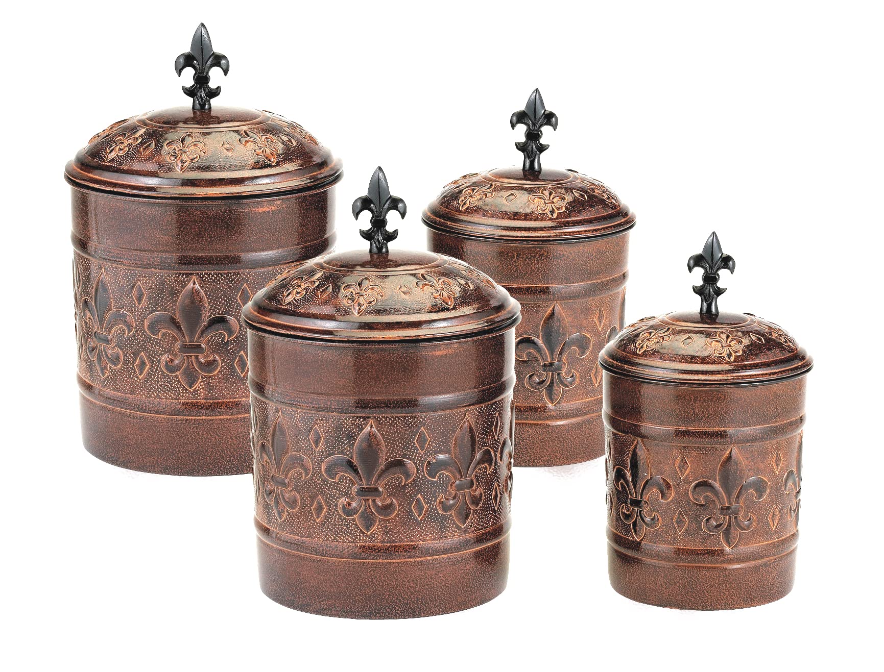 4 Piece Versailles Canister Set With Fresh Seal Covers