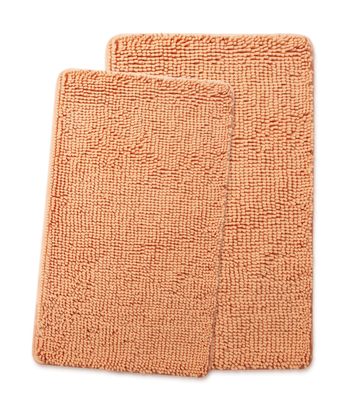 Yeaban Peach Bathroom Rugs Sets 2 Piece - Thick Chenille Bath Mats | Absorbent And Washable Bath Rug Non-Slip, Plush And Soft Ru