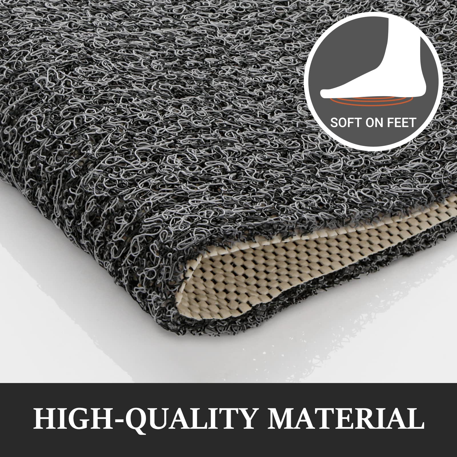 Luxstep Shower Mat Bathtub Mat,36X16 Inch, Non-Slip Bath Mat With Drain, Quick Drying Pvc Loofah Bathmat For Tub,Shower,Bathroom