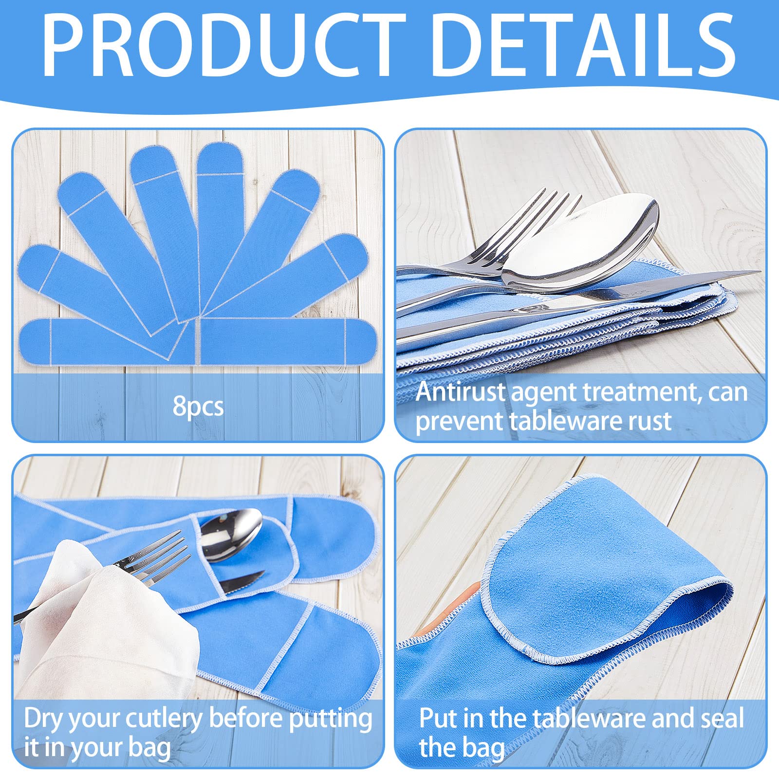 Silver Storage Bags Flatware Storage Blue Silver Flatware Storage Silverware Box Storage For Silver Tarnish Proof Silverware Clo