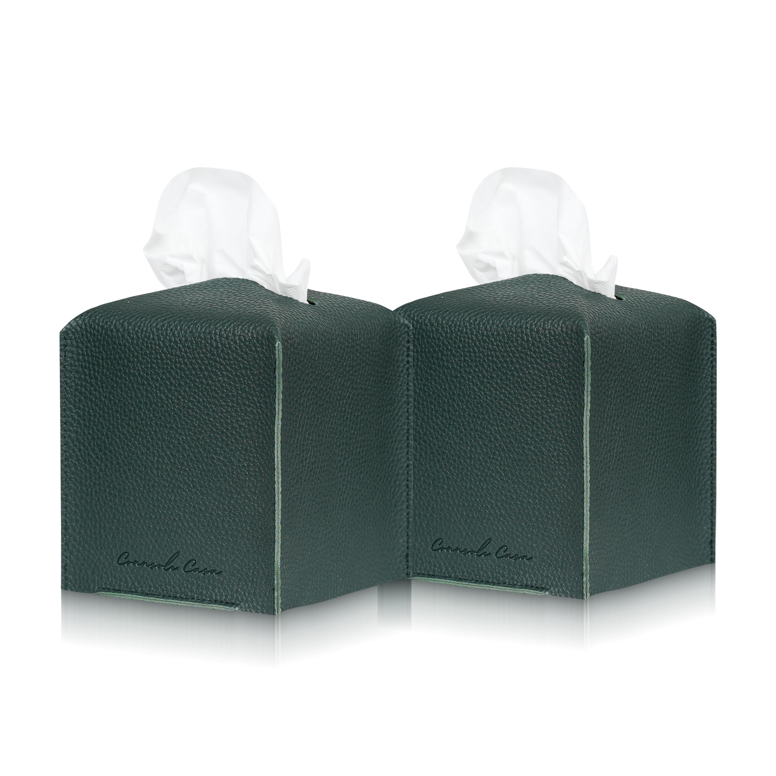 Connsole Casa Premium Pu Leather Tissue Box Holder - Elegant Hotel-Style Beige Tissue Box Cover Enhanced D  Cor Of Home, Office