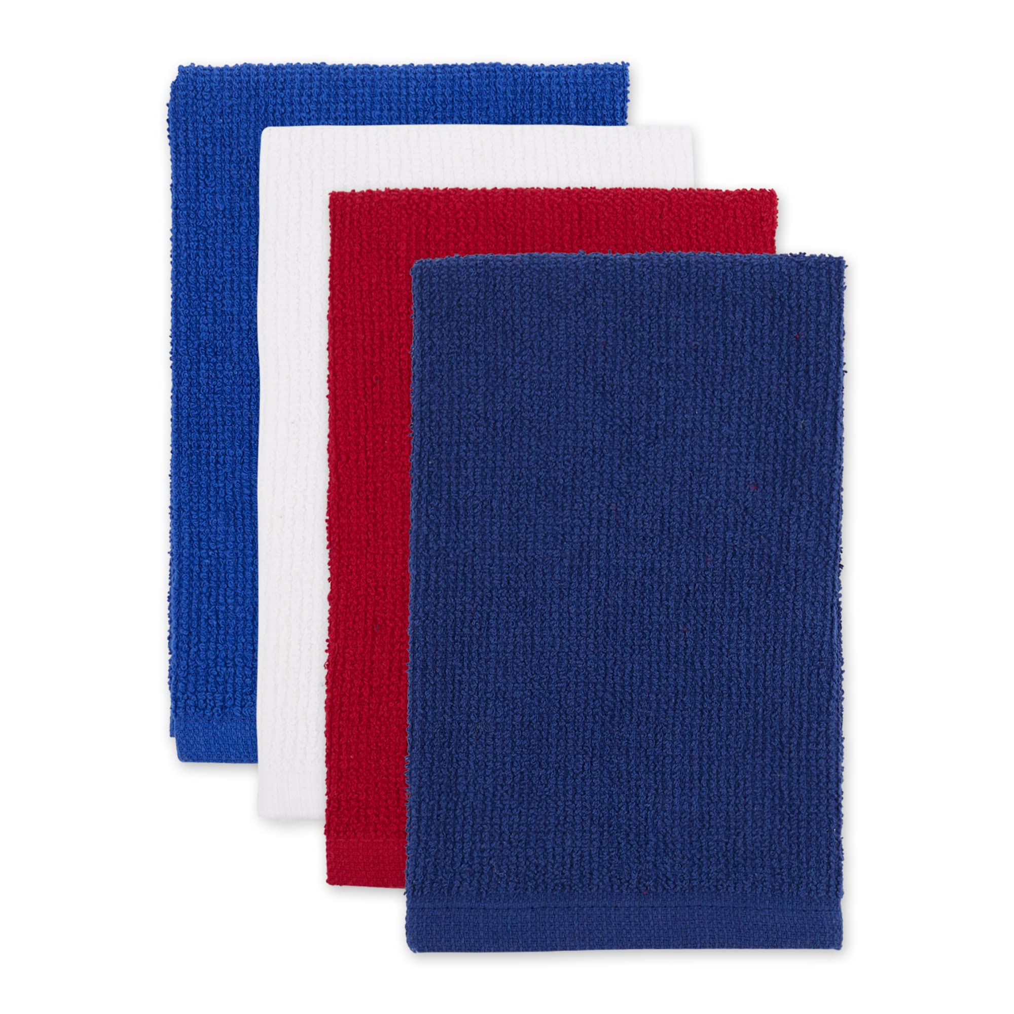 Dii Assorted Patriotic Barmop Dishtowel (Set Of 4)