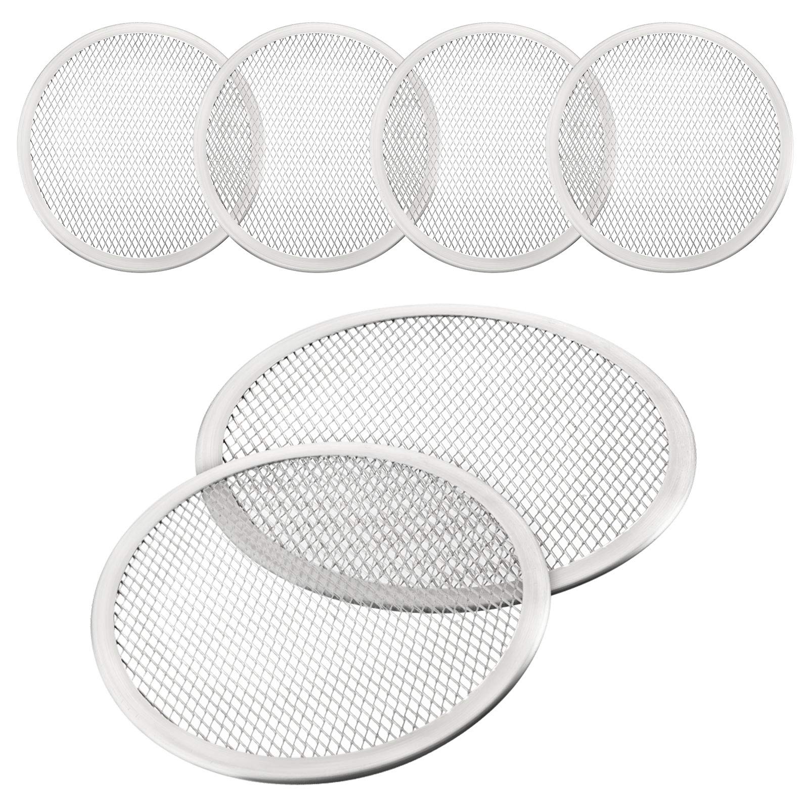 4 Pieces 10 Inch Seamless Round Pizza Screen Aluminum Mesh Pizza Screen Pizza Mesh Baking Tray For Home Kitchen Restaurant Suppl