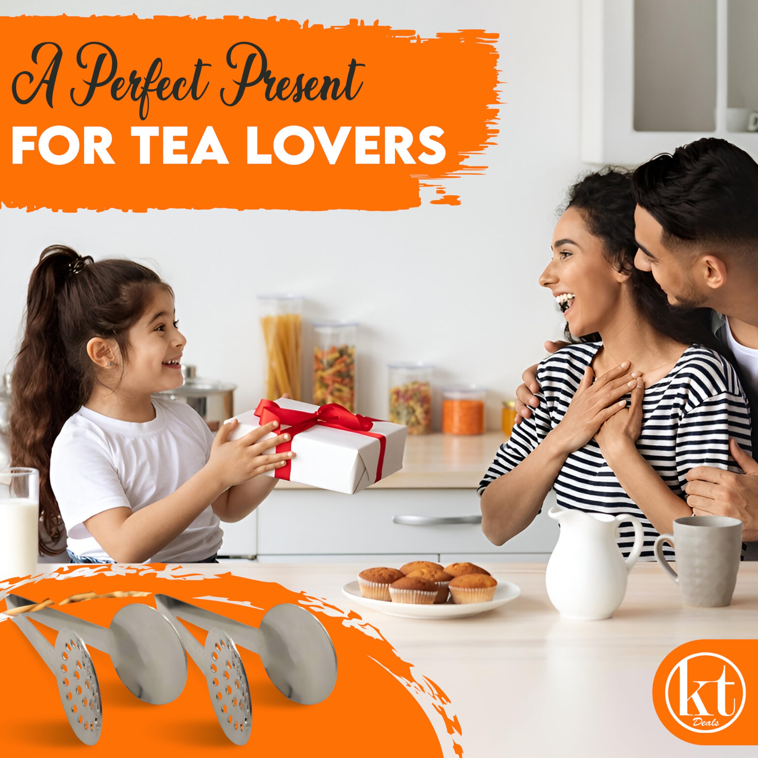 2 Pack Tea Bag Squeezer Stainless Steel Tea Bag Squeezer Tongs Strainer Gripper Picker