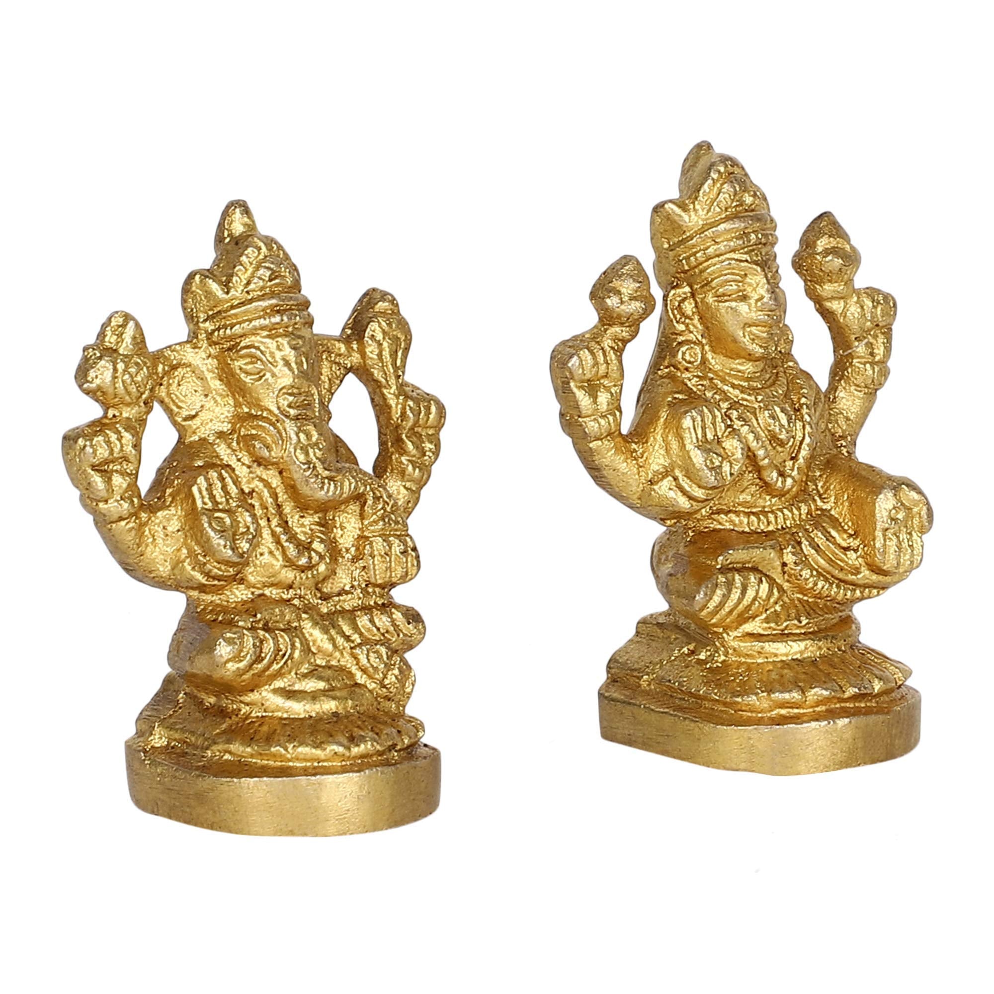 Guru Jee Brass Murti Ganesh Laxmi Statue Idol For Gift Pooja Mandir Temple Home Decor