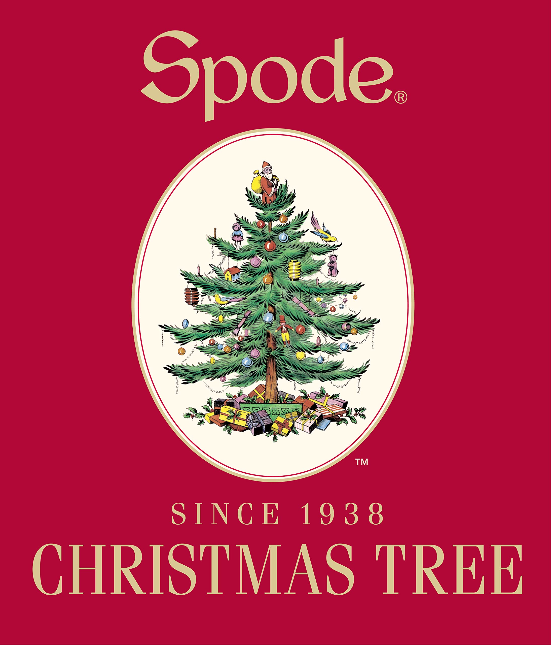 Spode Christmas Tree Gold Salad Plate | Plate For Salad, Pasta, Appetizer, And Dessert | Christmas Dinnerware Made Of Fine Porce