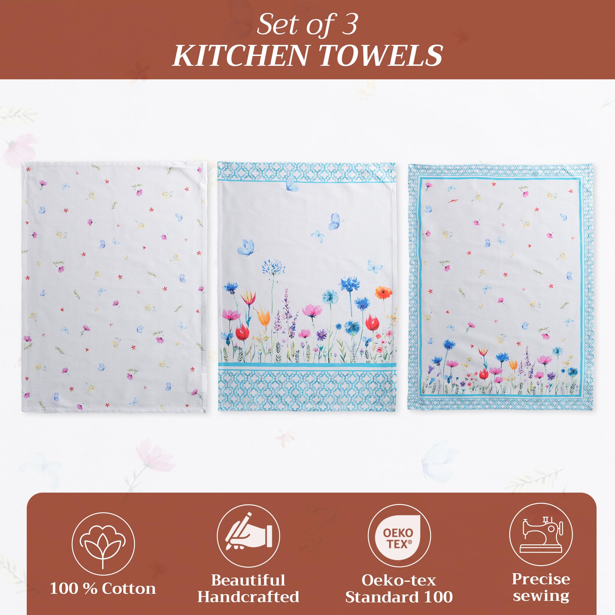 Maison D' Hermine Kitchen Towel 100% Cotton Quick Dry Cleaning Dishtowel For Gifts, Dining, Home, Wedding, Banquet, Buffet, Flow