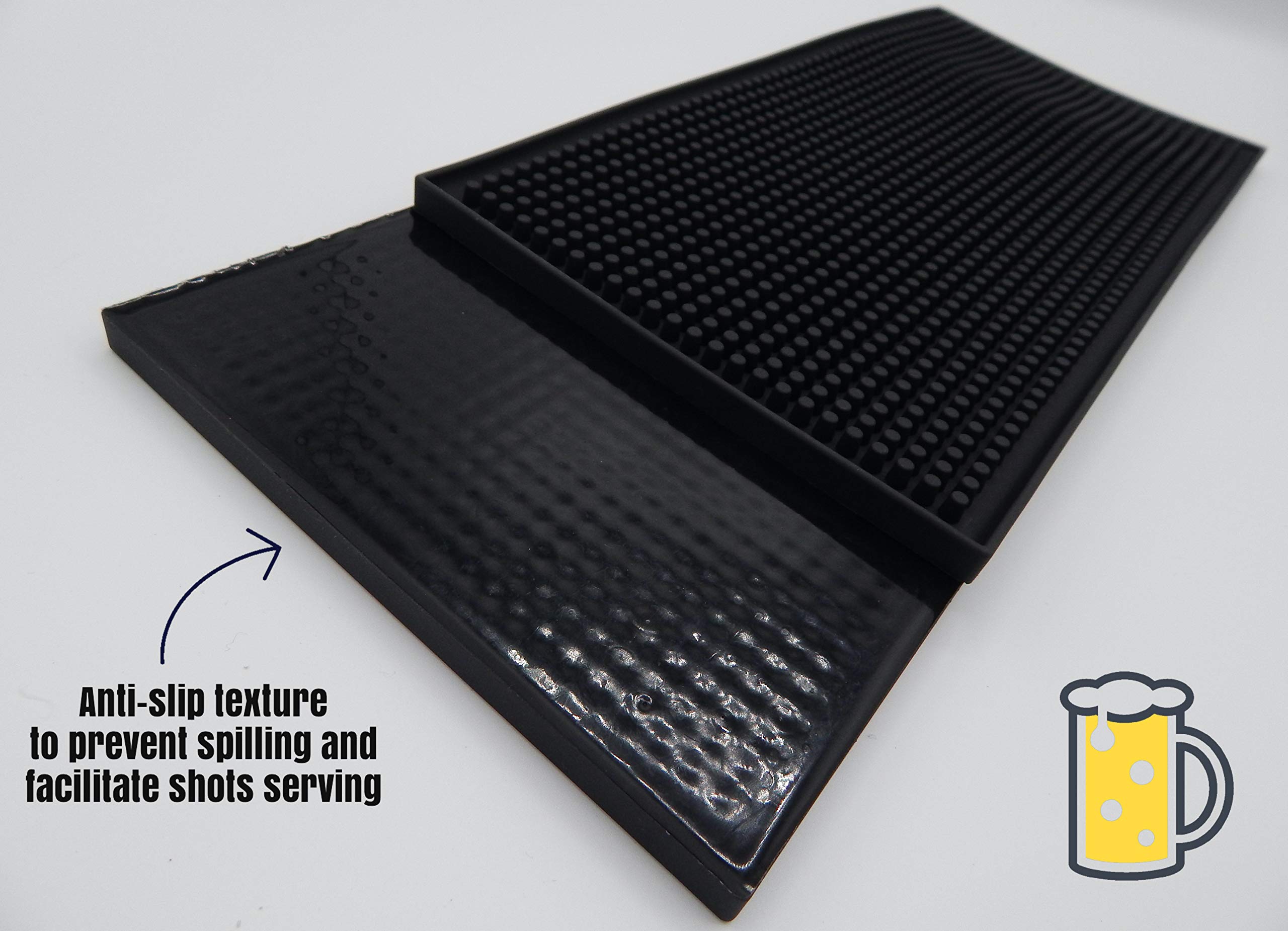 Bar Mat 6X12 For Cocktails And Coffee Bar Perfect Dish Drying Mat (1) - Professional Bar Spill Mat Perfect Barware For Bar Set -