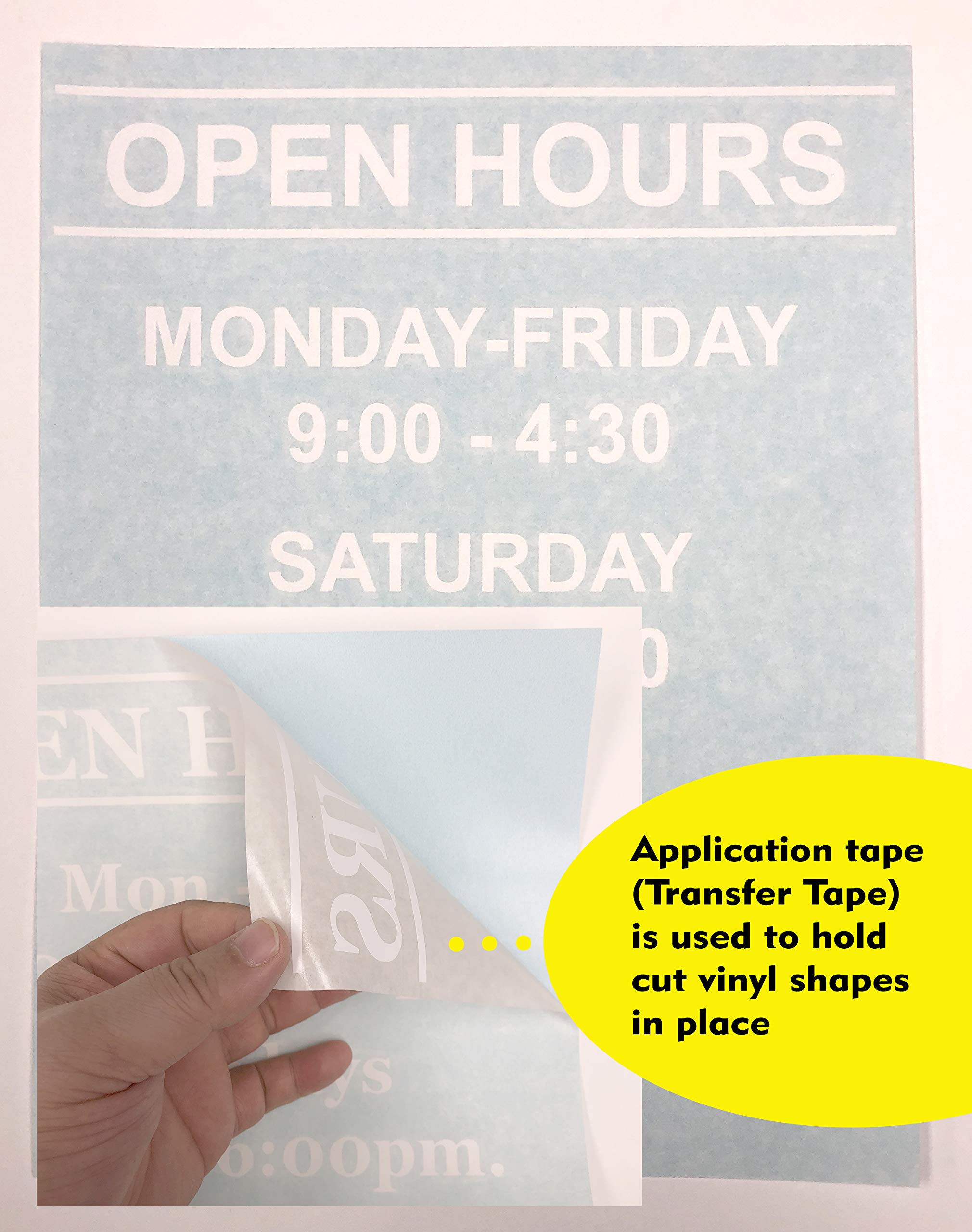 Custom Business Hours Window Decal - 10.5''X13.5'' Or 14''X18'' - Vinyl Custom Lettering, Glass Door Sign - Free Squeegee - Easy