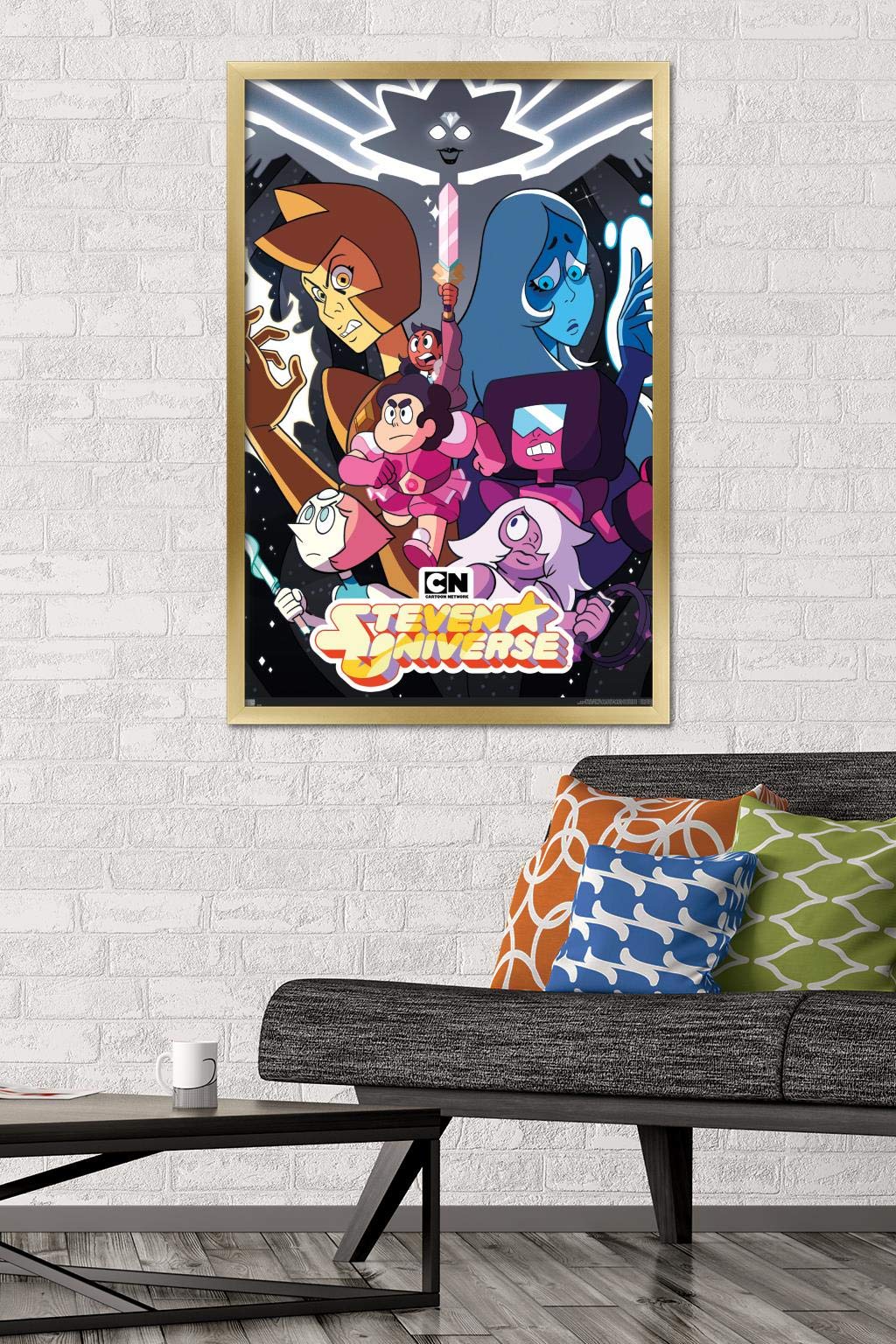 Trends International Steven Universe - One Sheet Wall Poster, 22.37'' X 34.00'', Gold Framed Version