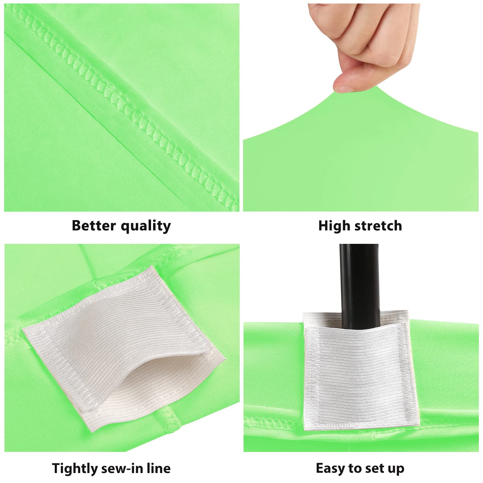 Bddc Table Covers For 8 Foot Tables, Spandex Table Covers 8Ft, Light Green Table Cloths Rectangle 8Ft For Events, Wedding, Banqu