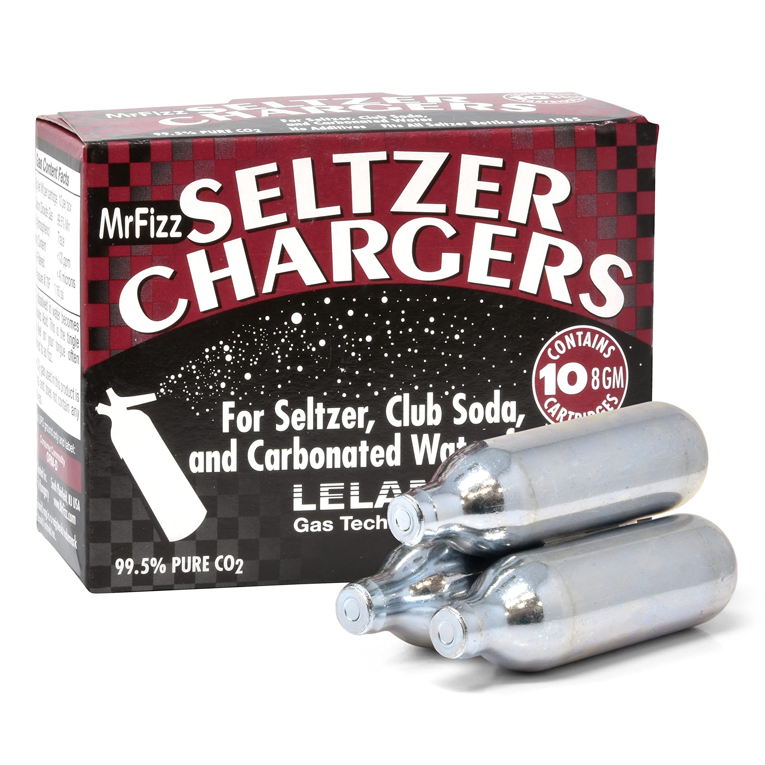 Leland 8-Gram Co2 Seltzer Soda Cartridges, 40Ct