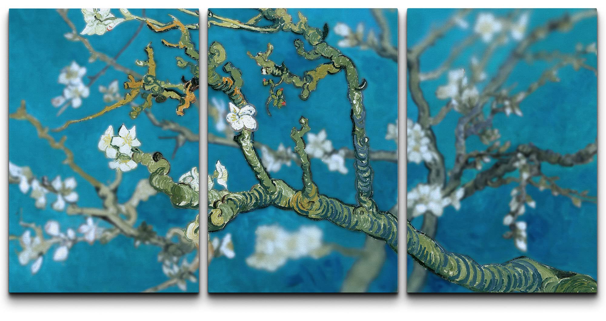 Wall26 Canvas Print Wall Art Set Almond Blossoms By Vincent Van Gogh Floral Flower Illustrations Fine Art Rustic Closeup Multico