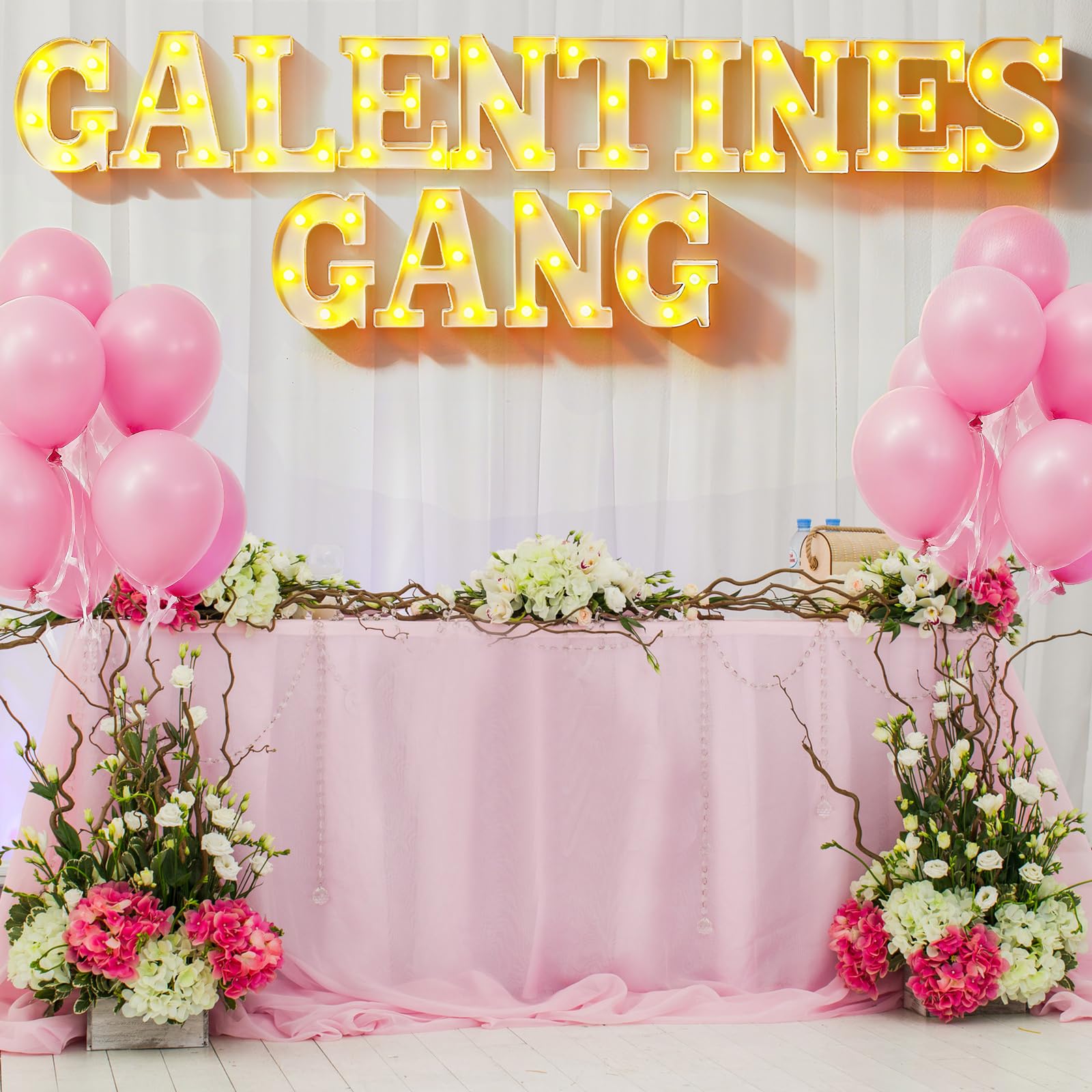 Honoson 14 Pcs Galentines Day Party Decorations Galentines Gang Lights up Sign Girls Ladies Galentine s Day Party Decorations Fi