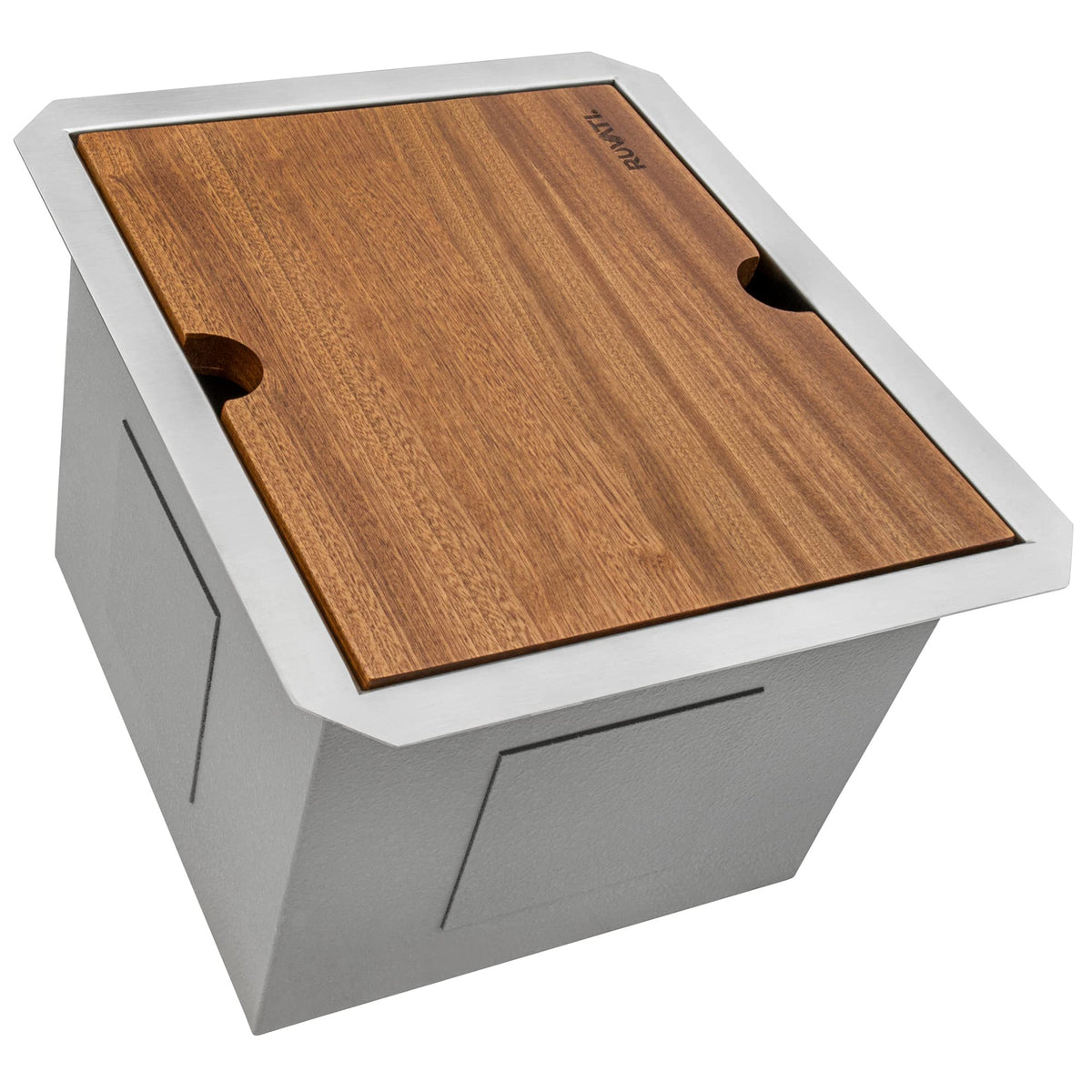 Ruvati 13 Inch Workstation Bar Prep Sink With Cover Undermount 16 Gauge Stainless Steel Single Bowl - Rvh8316