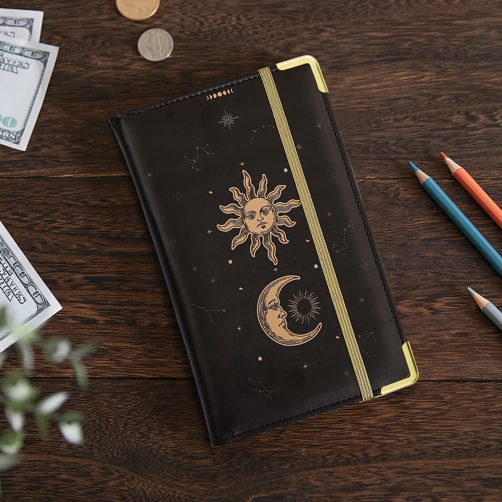 Server Book  Bienbee Waitress Book Black Server Books for Waitress Waiter Book with Money Zipper Pocket Serving Book Server Notepad Waitress Accessories