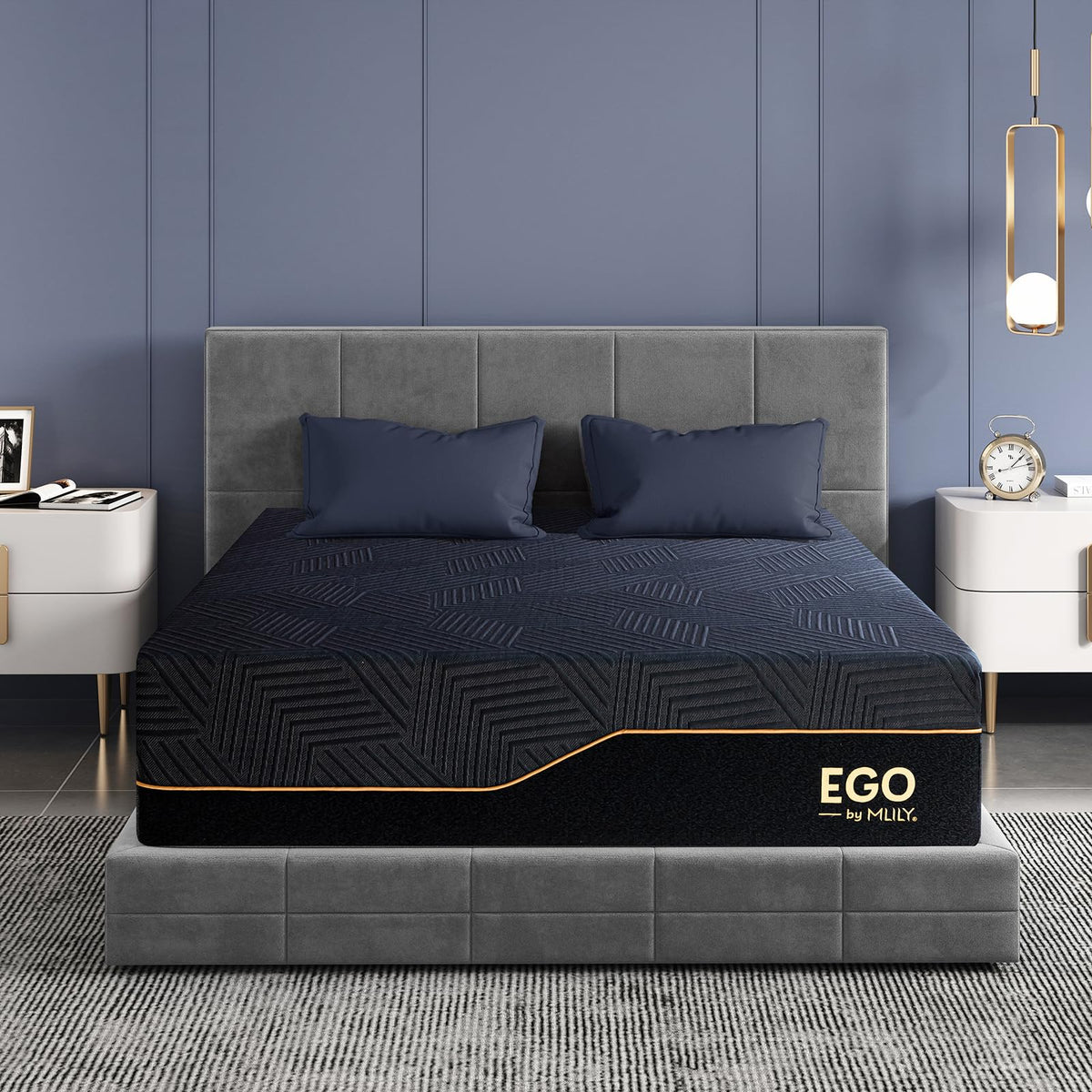 Egohome 14 Inch California King Memory Foam Mattress For Back Pain, Cooling Gel Mattress Bed In A Box, Made In Usa, Certipur-Us