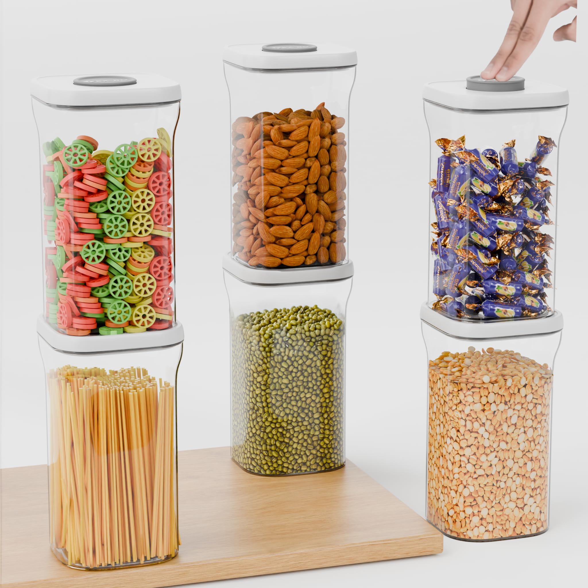 Tex-Ro Pop - Up Air Tight Containers For Kitchen Storage Box/Bpa Free Storage Containers For Kitchen Set/Kitchen Accessories Ite
