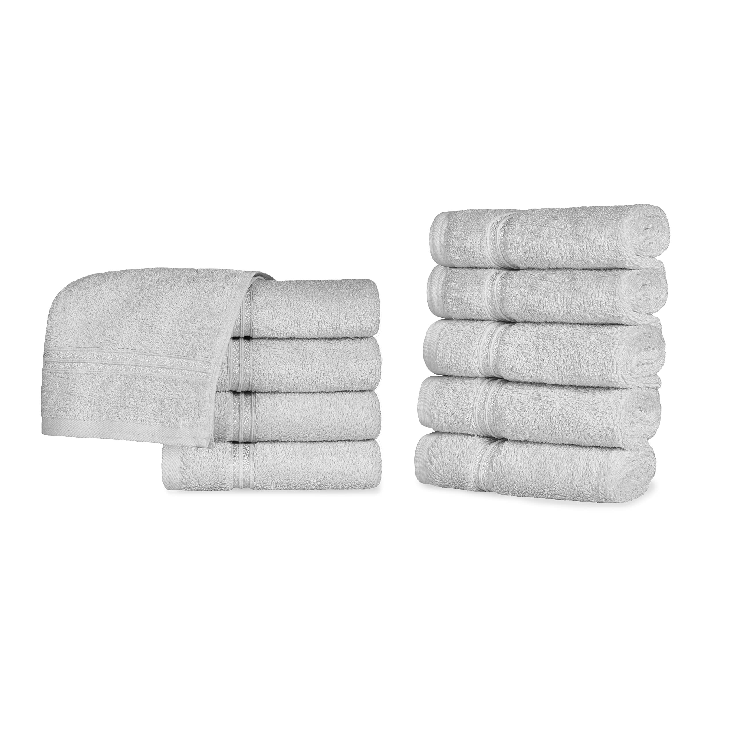 Superior Egyptian Cotton 10-Piece Face Towel Set , Small Towels For Facial, Spa, Quick Dry, Absorbent Towels, Bathroom Accessori