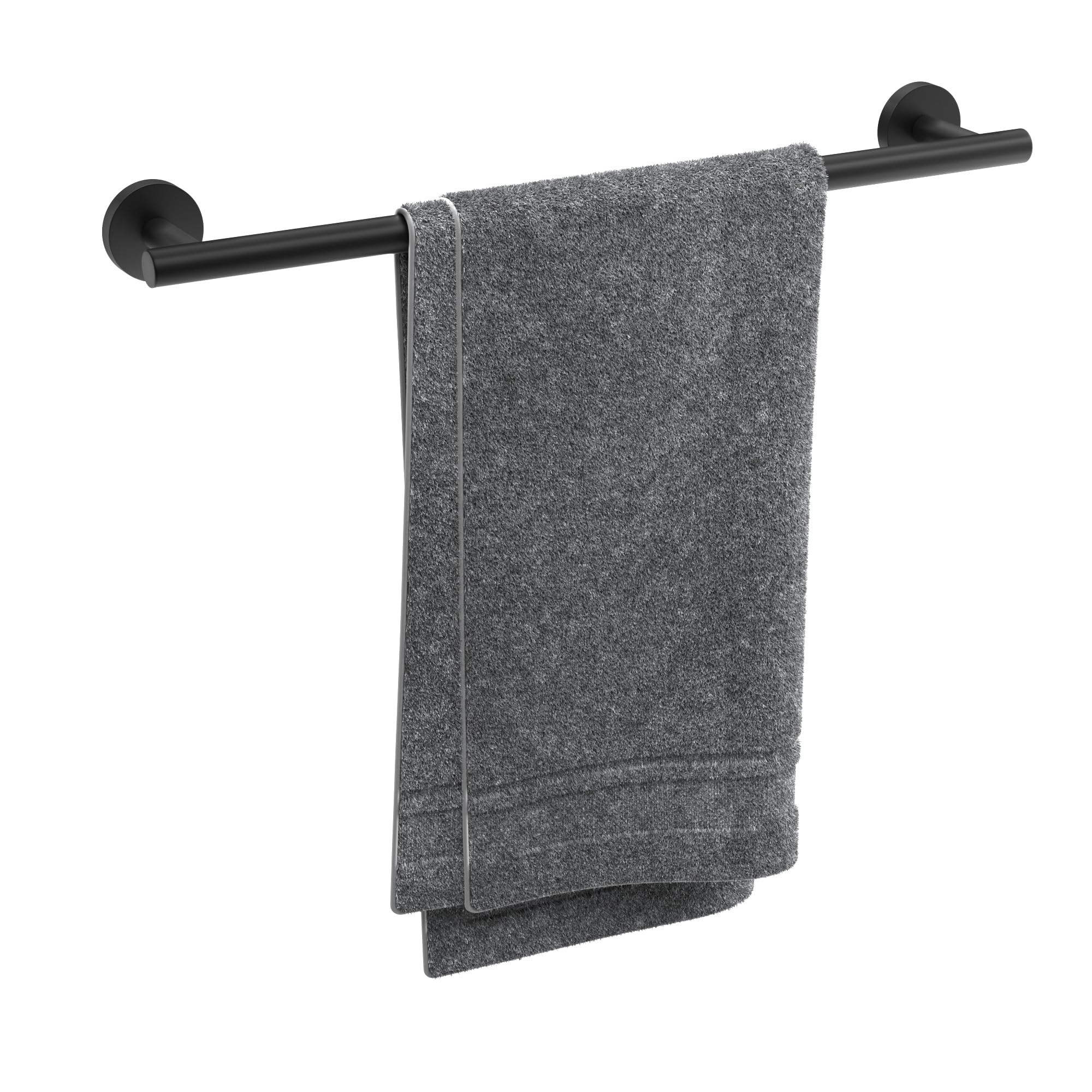 Luxbaro 18 Inch Matte Black Towel Bar, Thicken Towel Rack For Bathroom Wall, Sus304 Stainless Steel Towel Rod, Modern Home Decor