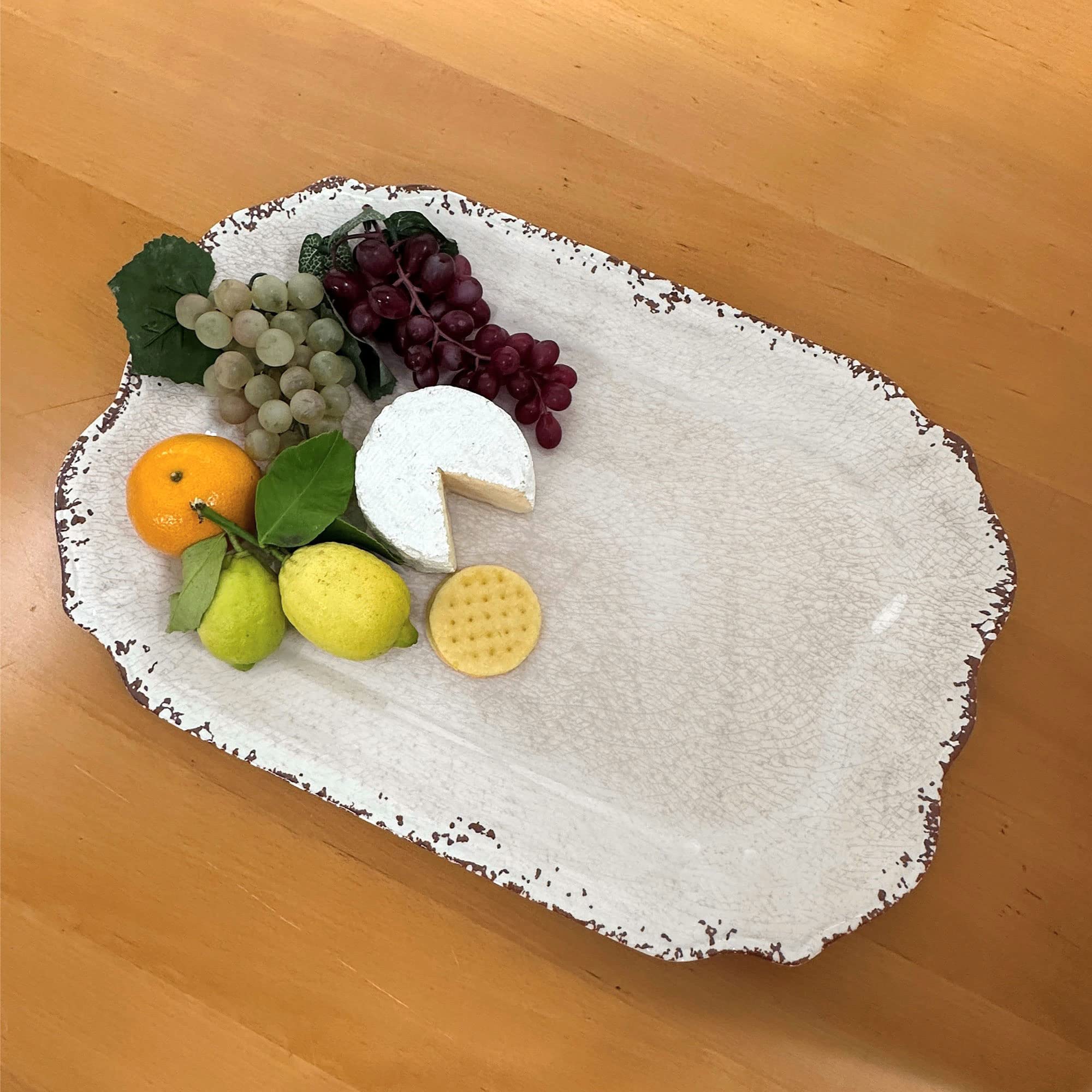 Supreme Housewares 20 Inch Melamine Serving Tray Serving Platter Rectangular Tray Bpa-Free Large Tray For Charcuterie, Food, Fru