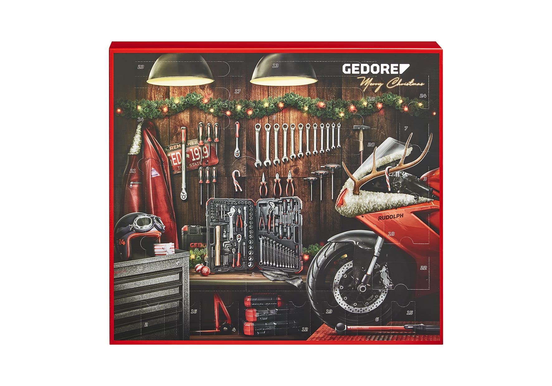 GEDORE 3304900 Red R49002042 Advent Calendar 2022, 42 Pieces, Advent Calendar for Men, Men, Gift, Tool Advent Calendar 2022