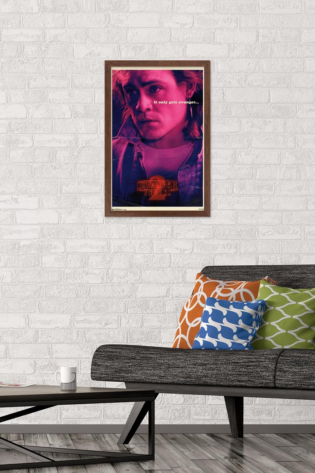Trends International Netflix Stranger Things: Season 2 - Billy Wall Poster, 14.725'' X 22.375'', Mahogany Framed Version