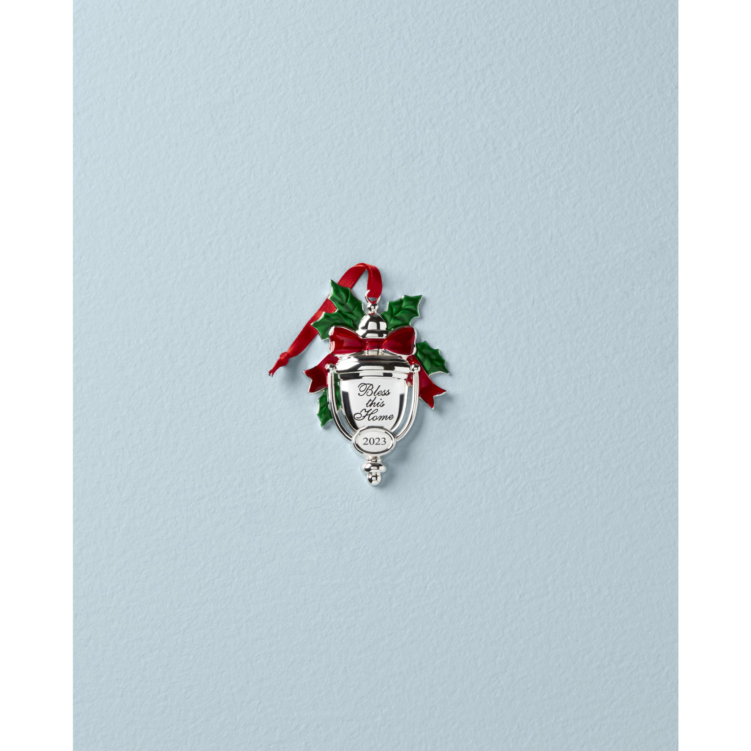 Lenox Bless This Home Ornament, 0.32" Metallic 18/10 Steel, Model 894466