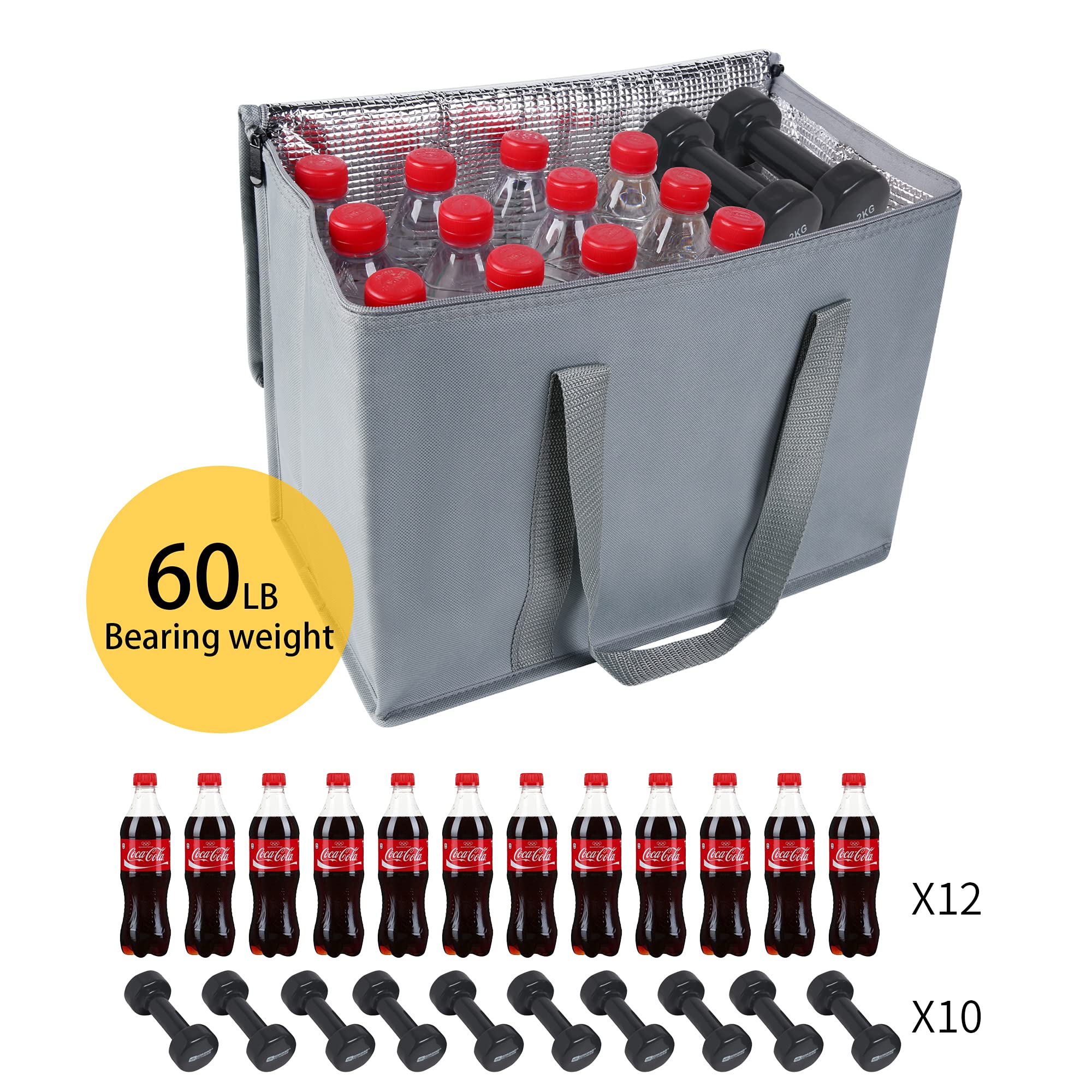 Insulated Car Trunk Organizer, Storage Collapsible Multi Compartment Car Organizer, Suv Trunk Organizer, Non Slip Bottom, Adjust